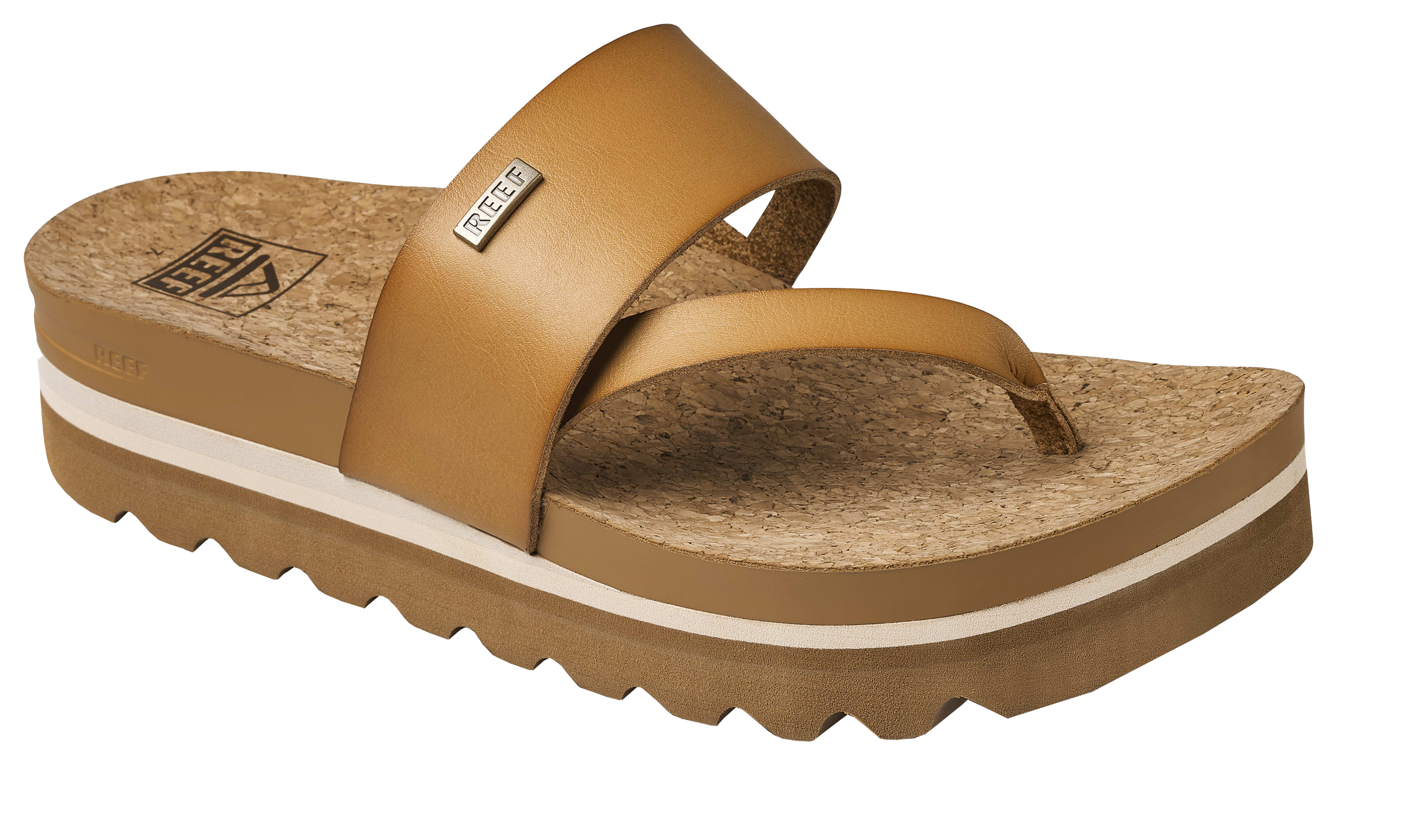 Image of Reef Cushion Sol Hi Sandals for Ladies - Natural - 6M