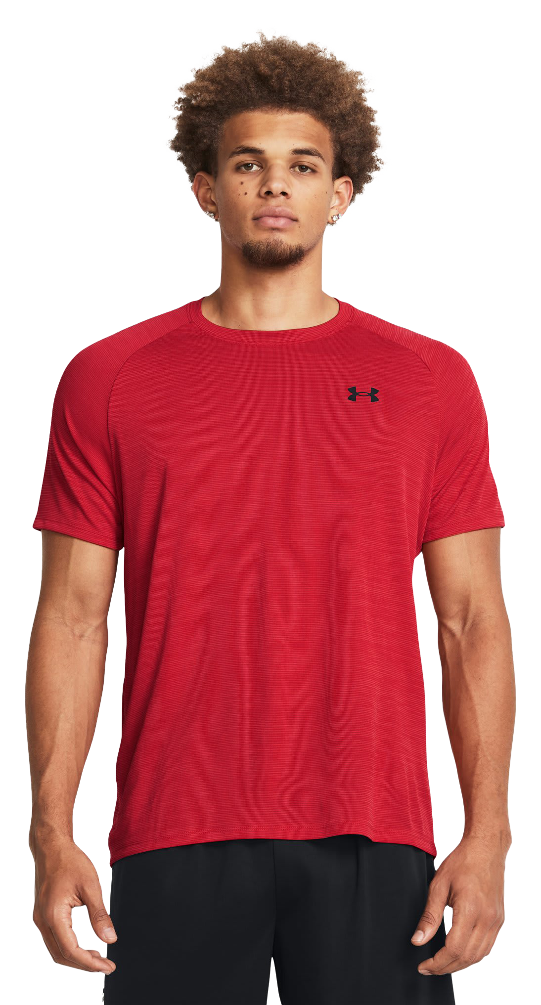 Under Armour Tech Textured Short-Sleeve T-Shirt for Men - Red/Black - 2XL -  196885595516