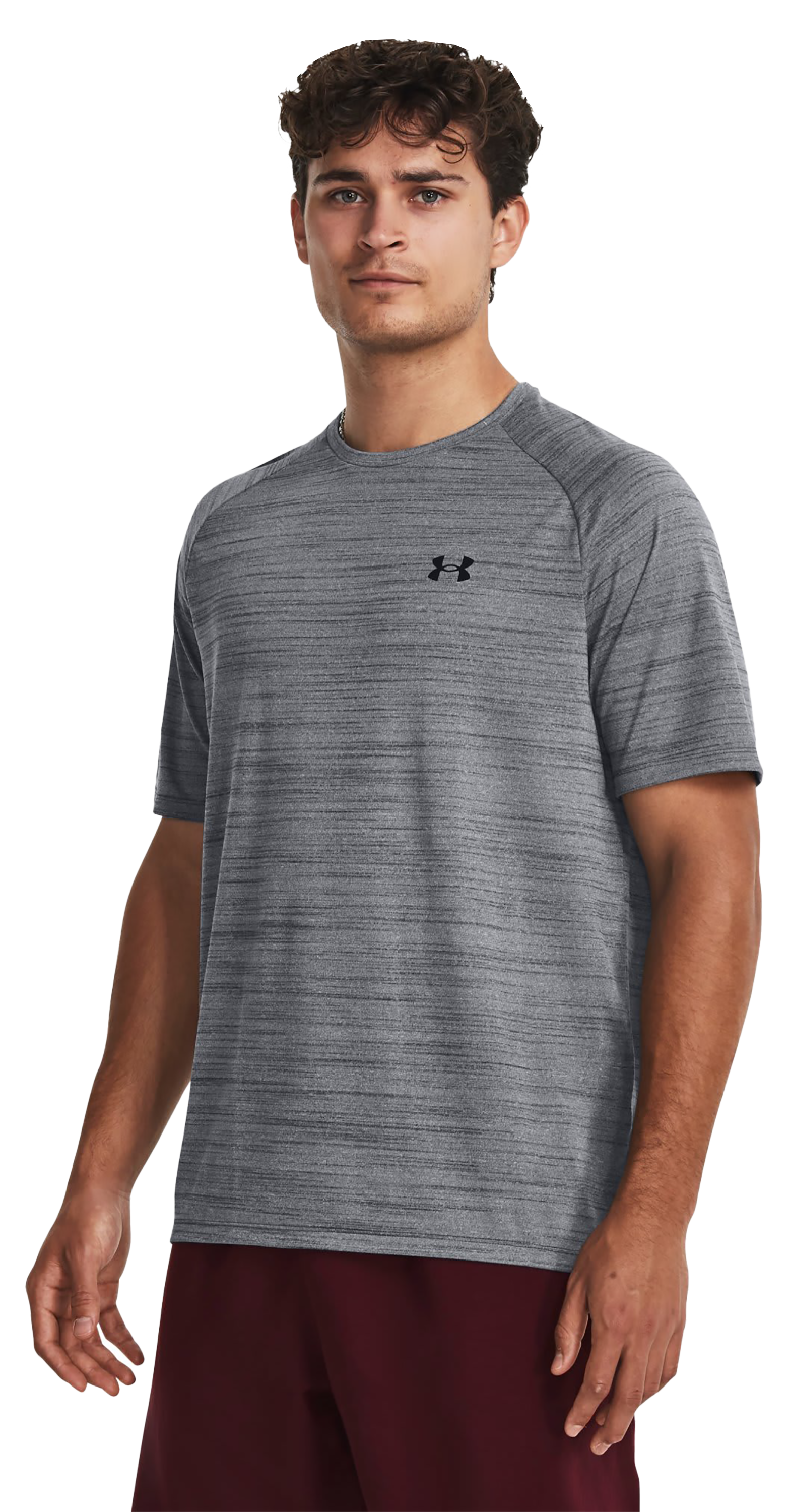 Image of Under Armour Tech 2.0 Tiger Short-Sleeve Shirt for Men - Pitch Gray/Black
