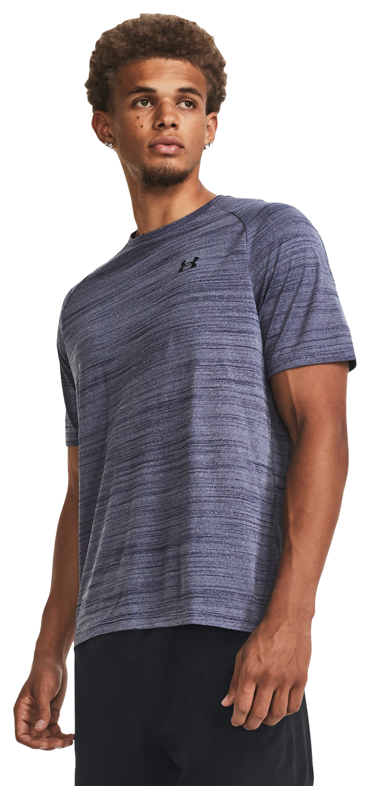 Under Armour Tech 2.0 Tiger Short-Sleeve Shirt for Men - Midnight Navy/Black - S