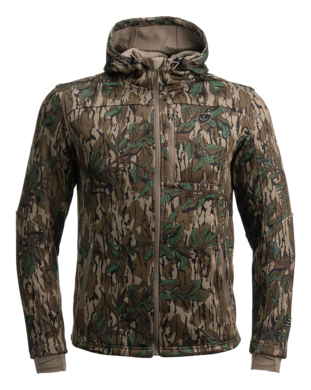 Image of Blocker Outdoors Finisher Turkey Jacket for Men - Mossy Oak Greenleaf - XL