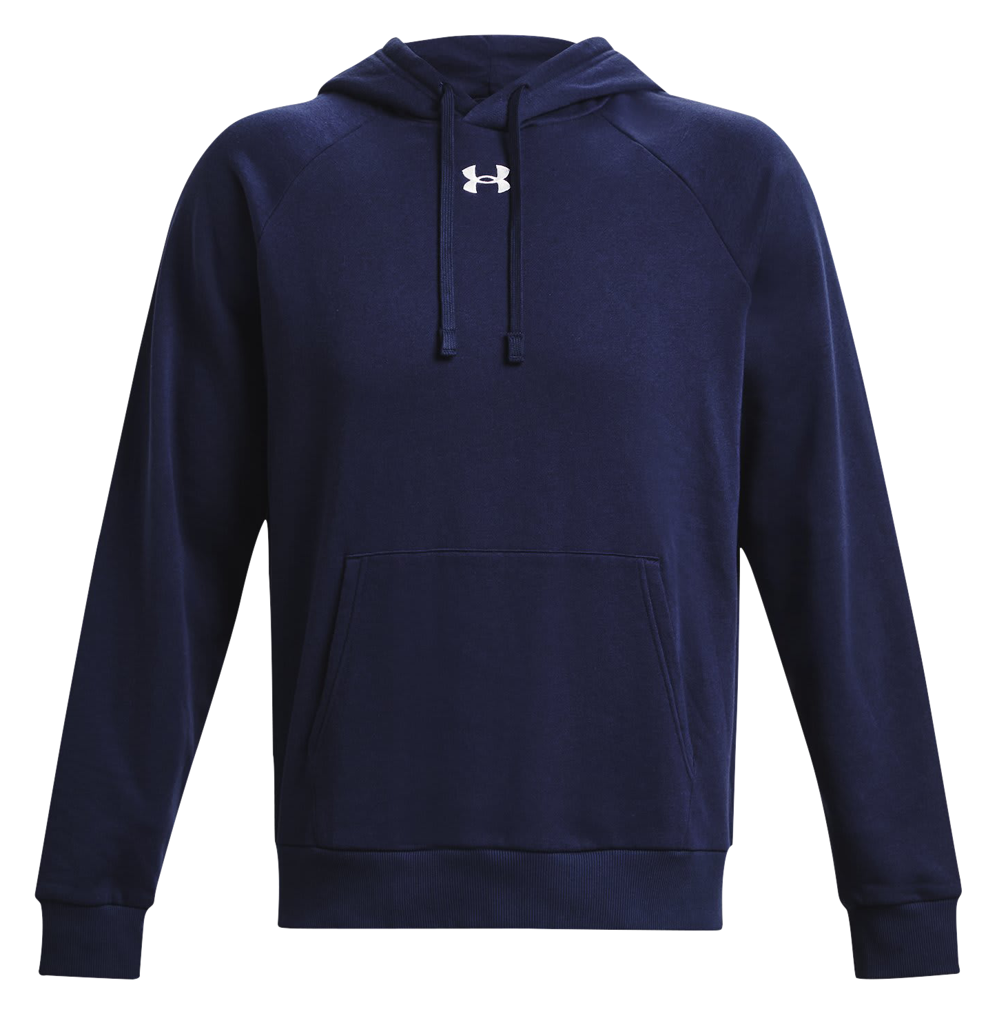 Image of Under Armour UA Rival Fleece Long-Sleeve Hoodie for Men - Midnight Navy/White - S