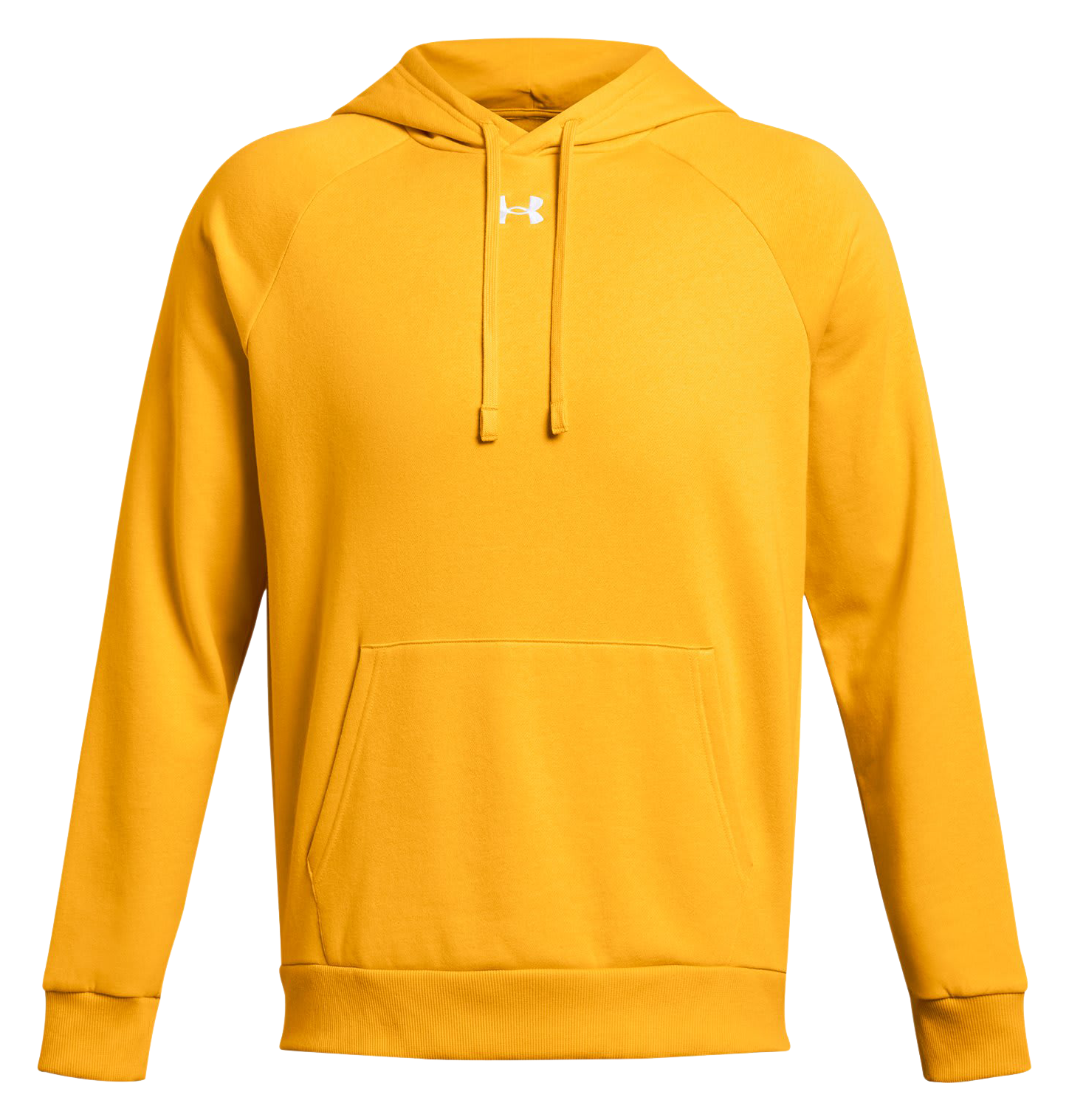 Image of Under Armour UA Rival Fleece Long-Sleeve Hoodie for Men - Steeltown Gold/White - S