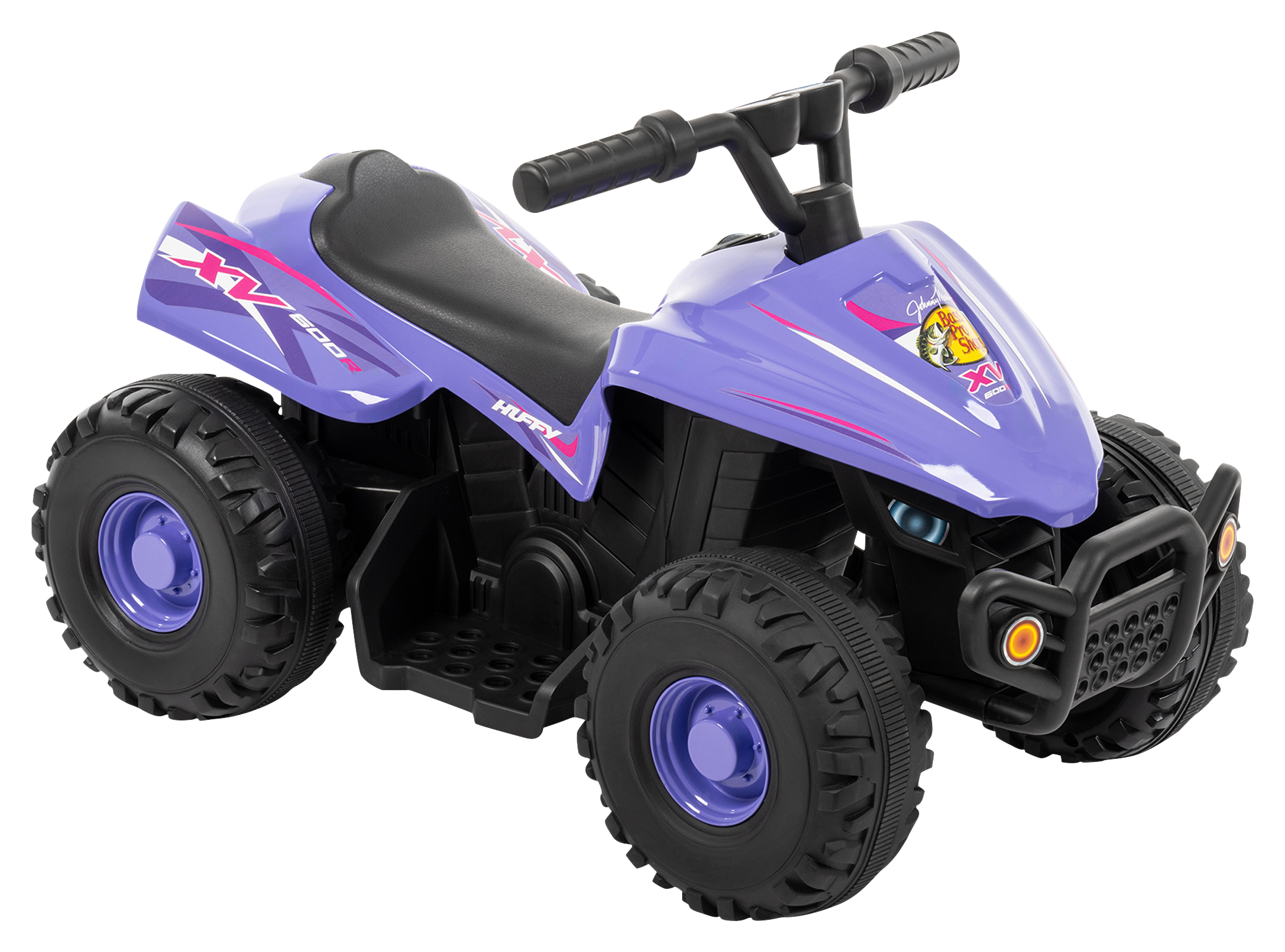 Image of Bass Pro Shops 6V Battery Ride-On Mini Quad for Kids from Huffy - Purple