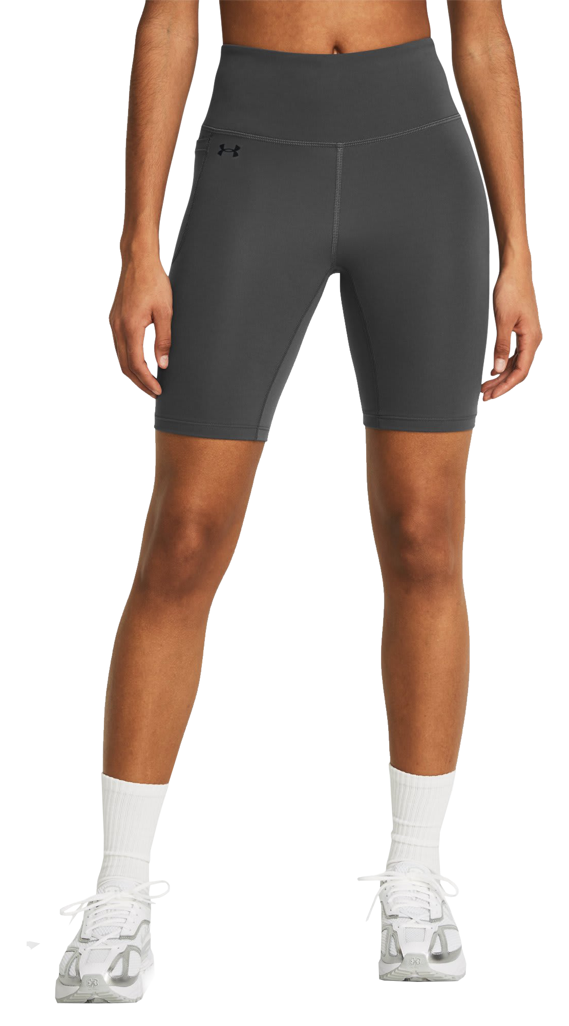 Image of Under Armour Motion Bike Shorts for Ladies - Castlerock/Black - XS