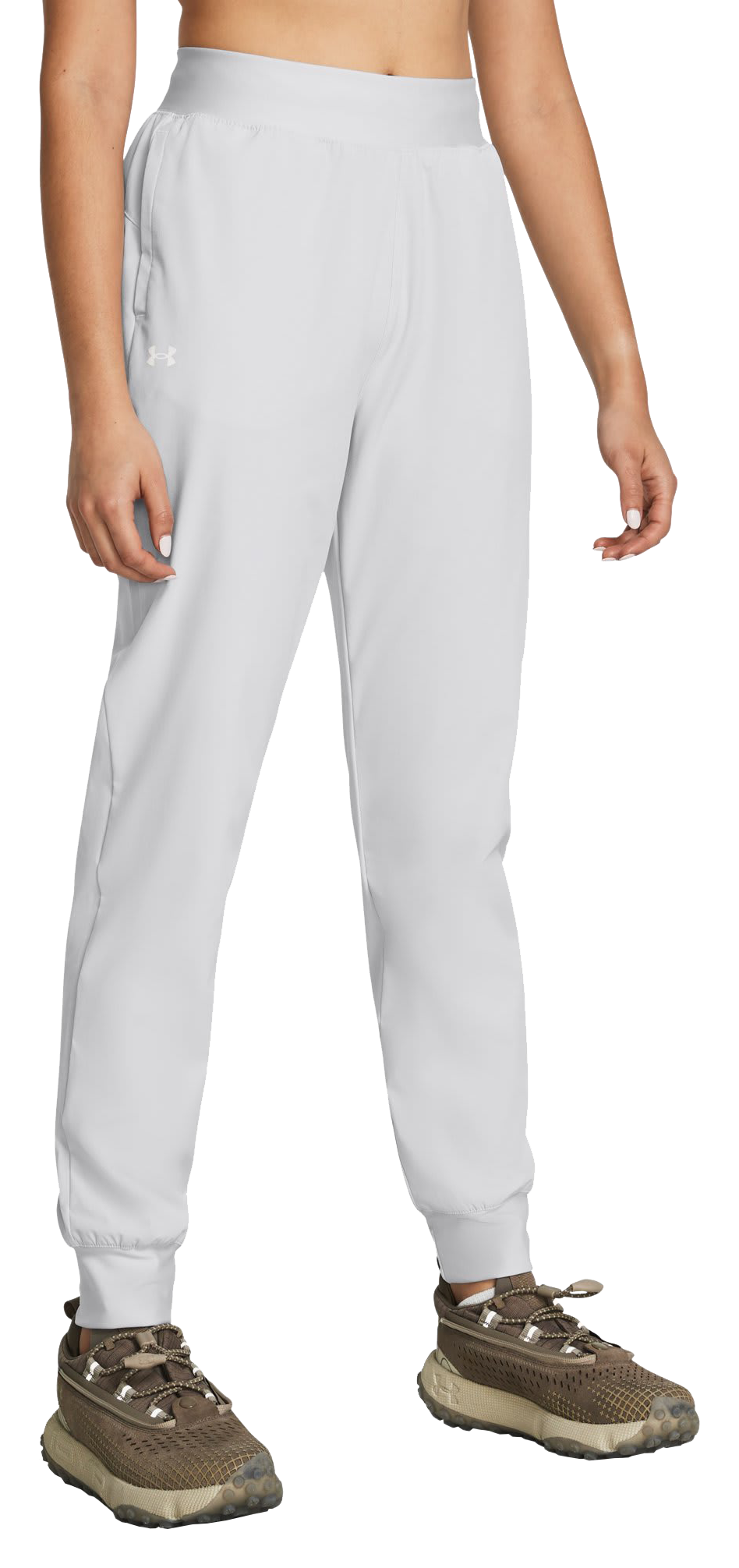Under Armour ArmourSport High-Rise Woven Pants for Ladies - Halo Gray/White - - Regular