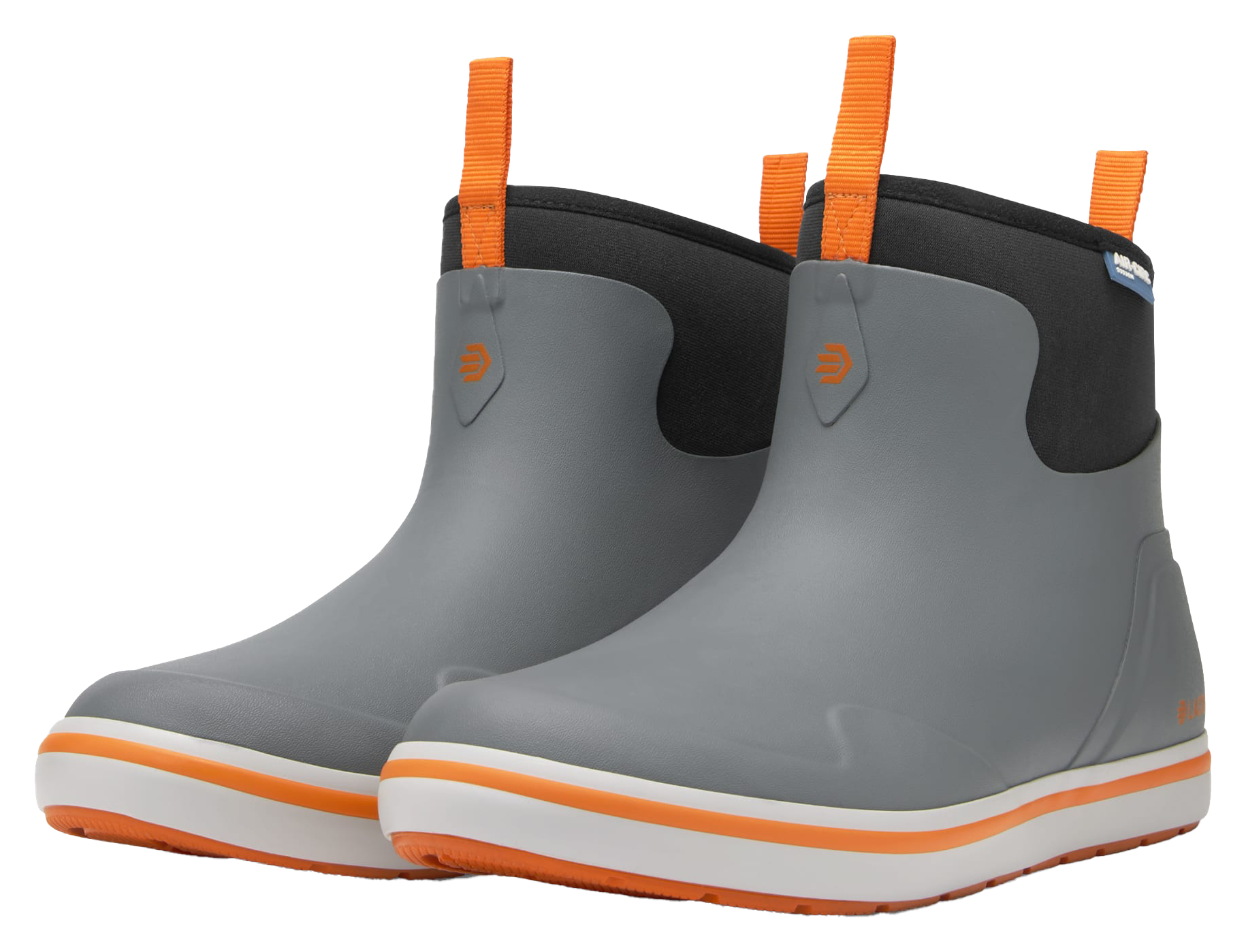 Image of LaCrosse Alpha Deck Boots for Men - Gray/Orange - 11.5W