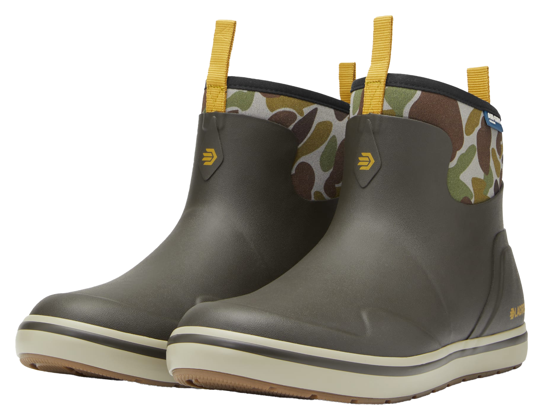 Image of LaCrosse Alpha Deck Boots for Men - Black Olive/Camo - 7M