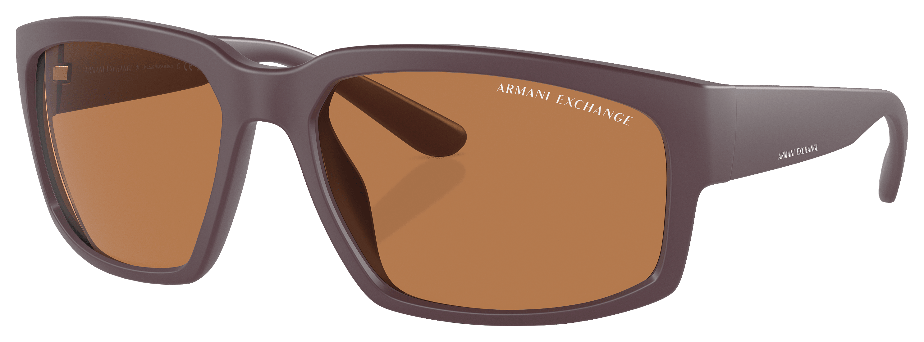 Image of Armani Exchange AX4142SU Sunglasses - Matte Boreaux/Brown - X-Large