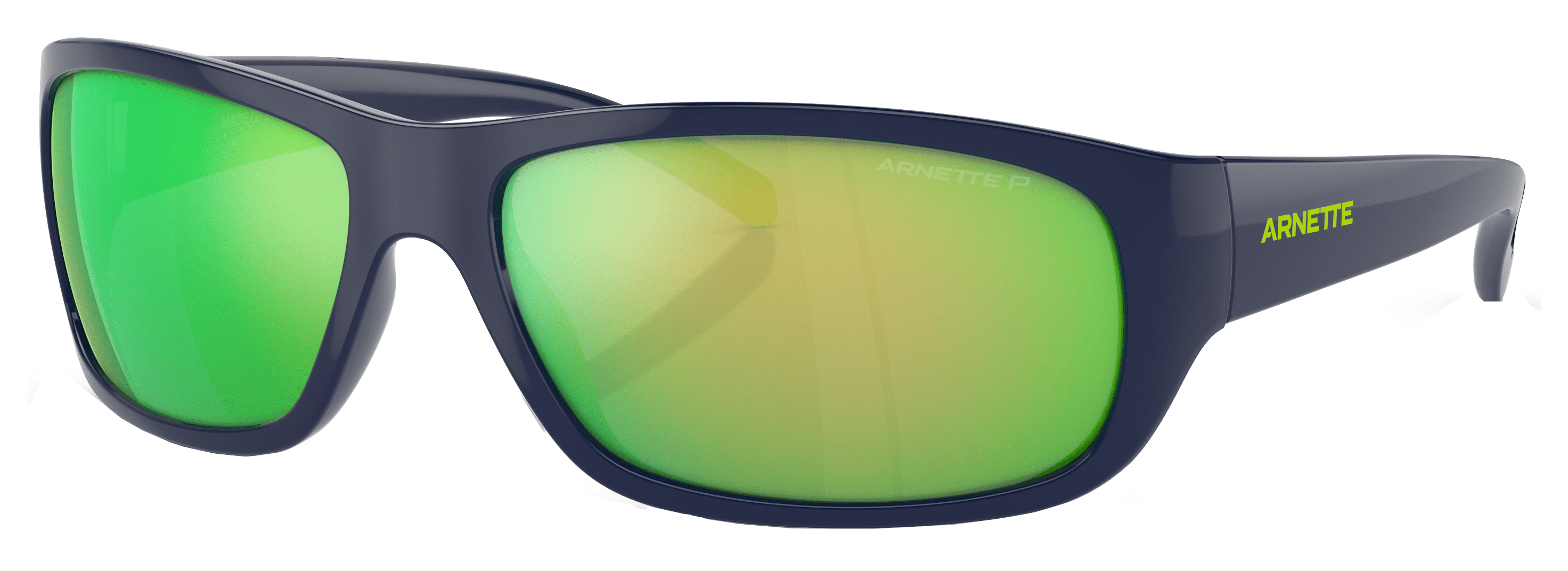 Image of Arnette Uka-Uka AN4290 Polarized Sunglasses - Dark Blue/Dark Gray/Green Mirror - Large