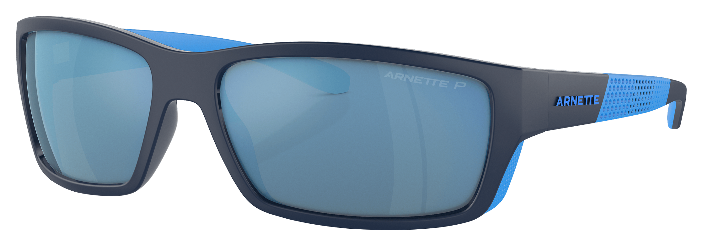 Image of Arnette Frambuesa AN4336 Polarized Sunglasses - Dark Blue/Light Blue/Shiny/Dark Gray Water Mirror - Large