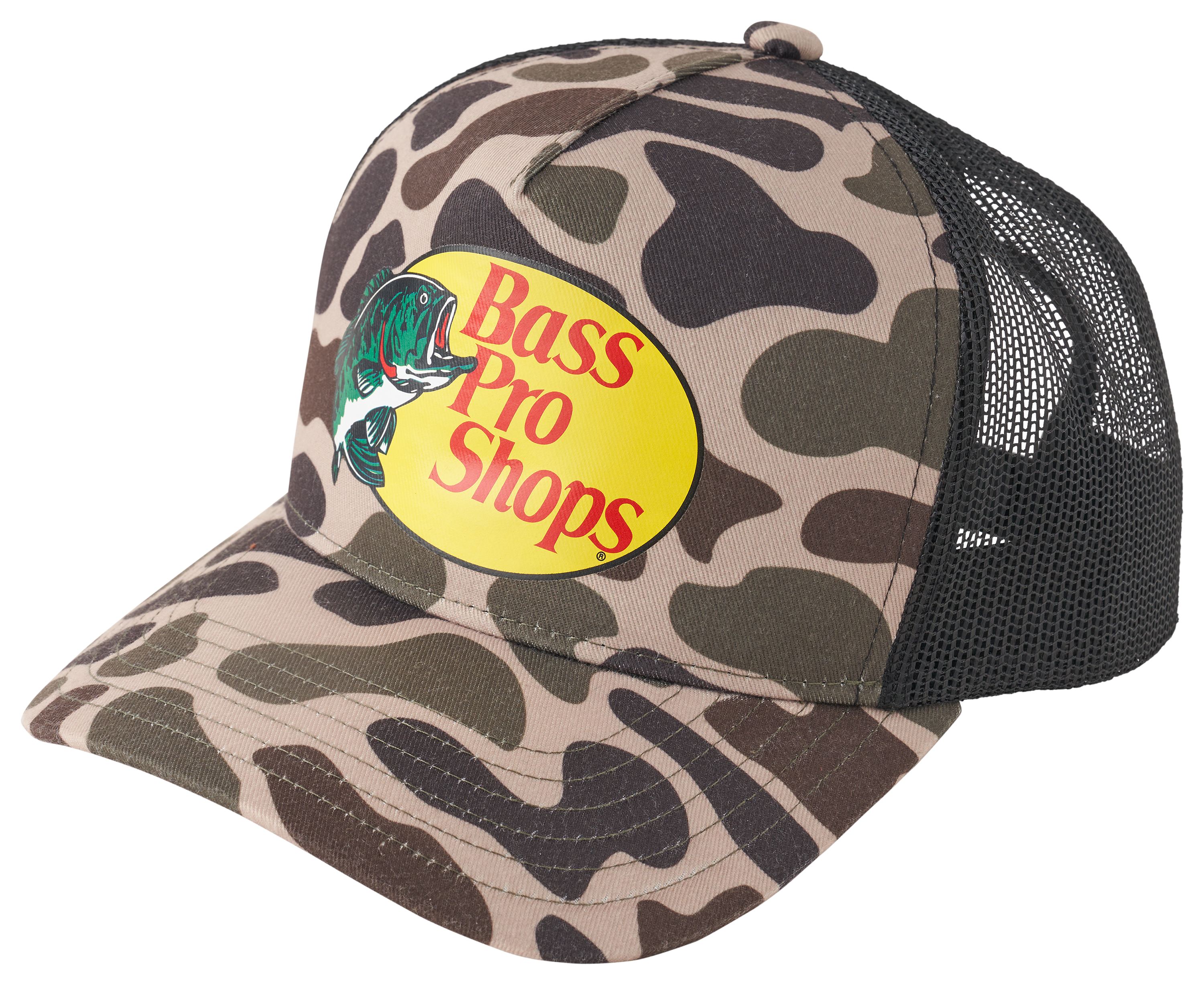 Image of Bass Pro Shops Printed Mesh Trucker Cap - Camo