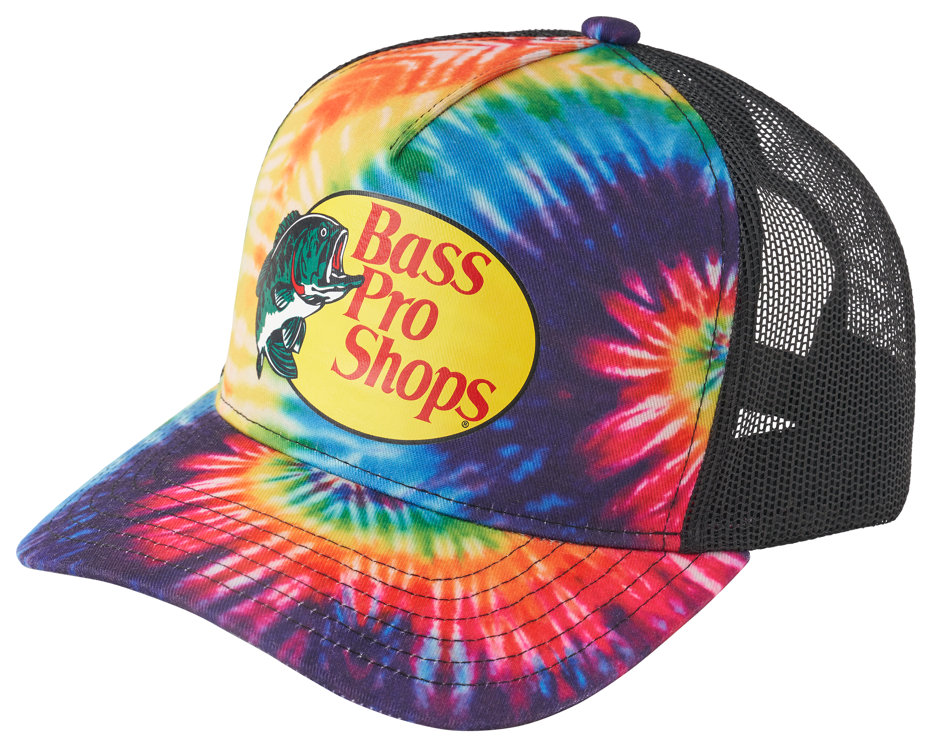 Image of Bass Pro Shops Printed Mesh Trucker Cap - Tie Dye