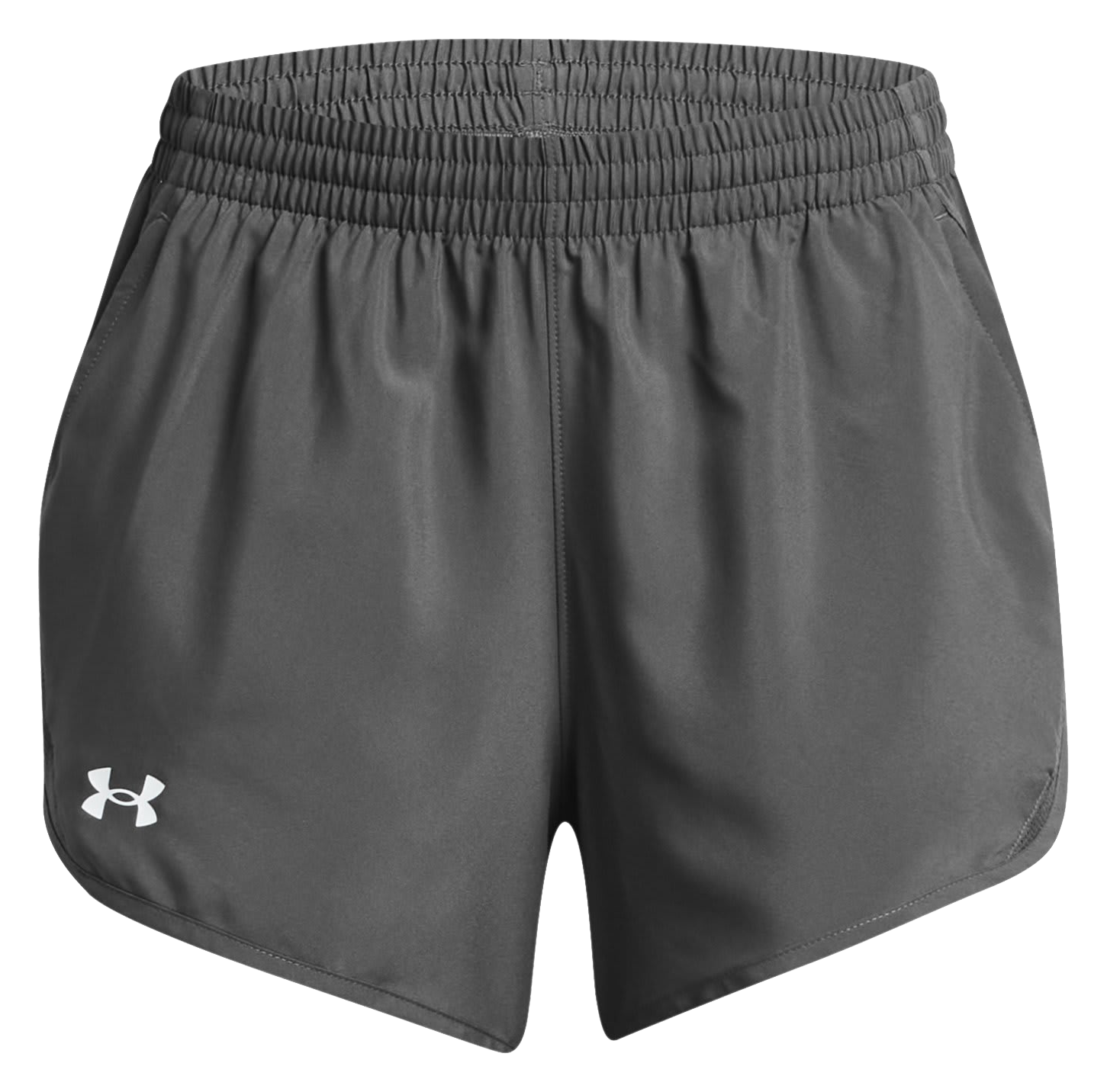 Under Armour Under Armour Fly-By Unlined 3'' Shorts for Ladies - Castlerock/White - $30.00 at Bass Pro Shops