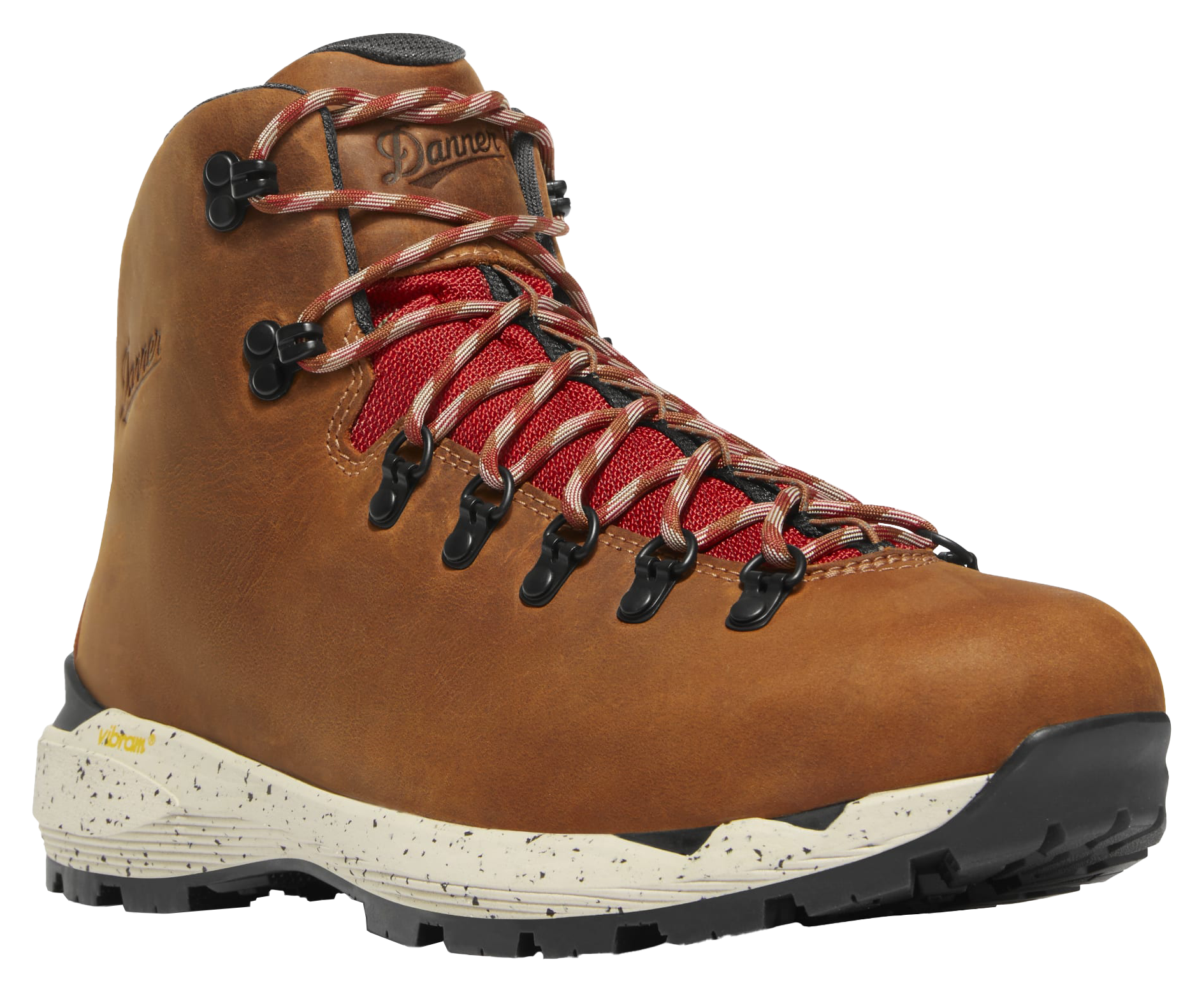 Image of Danner Mountain 600 Evo GORE-TEX Hiking Boots for Men | Bass Pro Shops - Mocha Brown/Rhodo Red - 7M