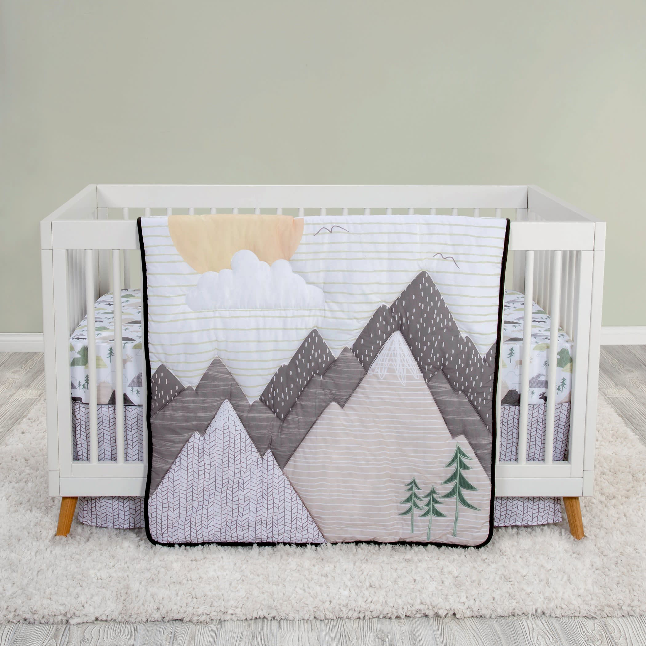 Image of Trend Lab Mountain Baby Crib Bedding Set 3-Piece