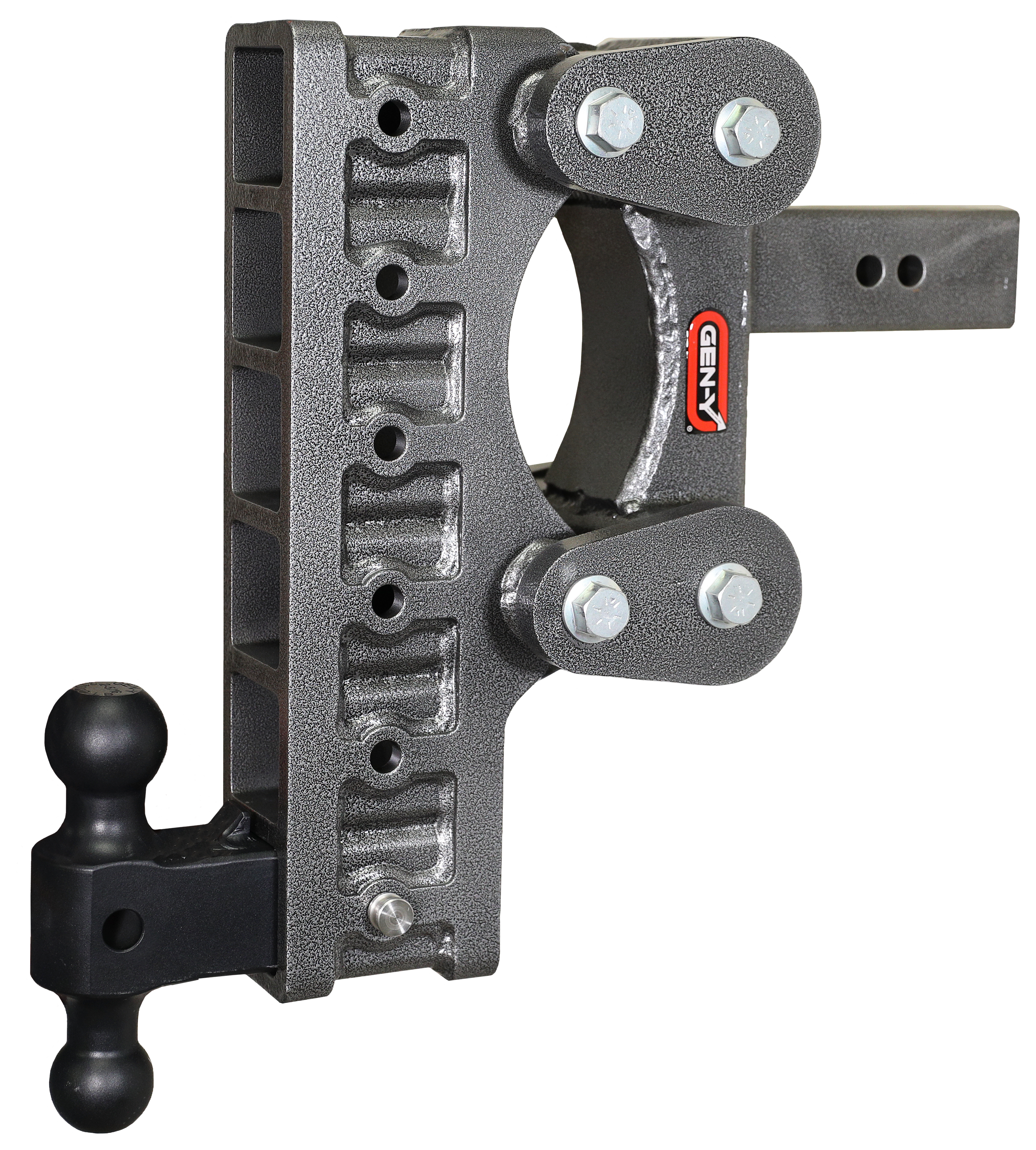 Image of "GEN-Y HITCH The BOSS TORSION-FLEX 2.5"" Shank 21K Drop Hitch with Dual Ball - 12"" Drop"