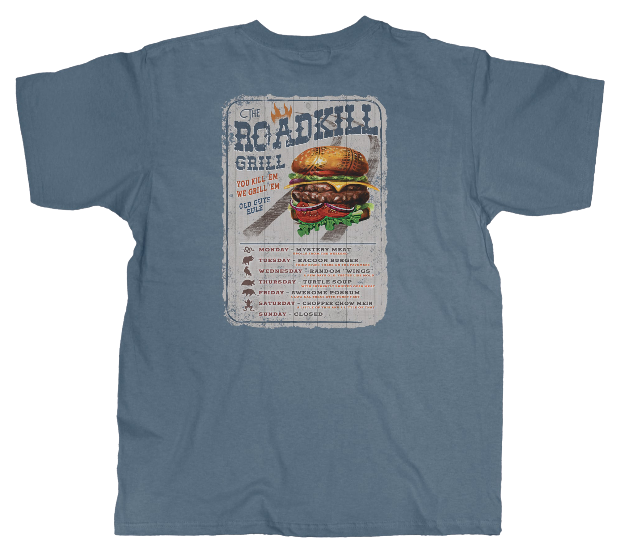 Old Guys Rule Roadkill Grill Short-Sleeve T-Shirt for Men