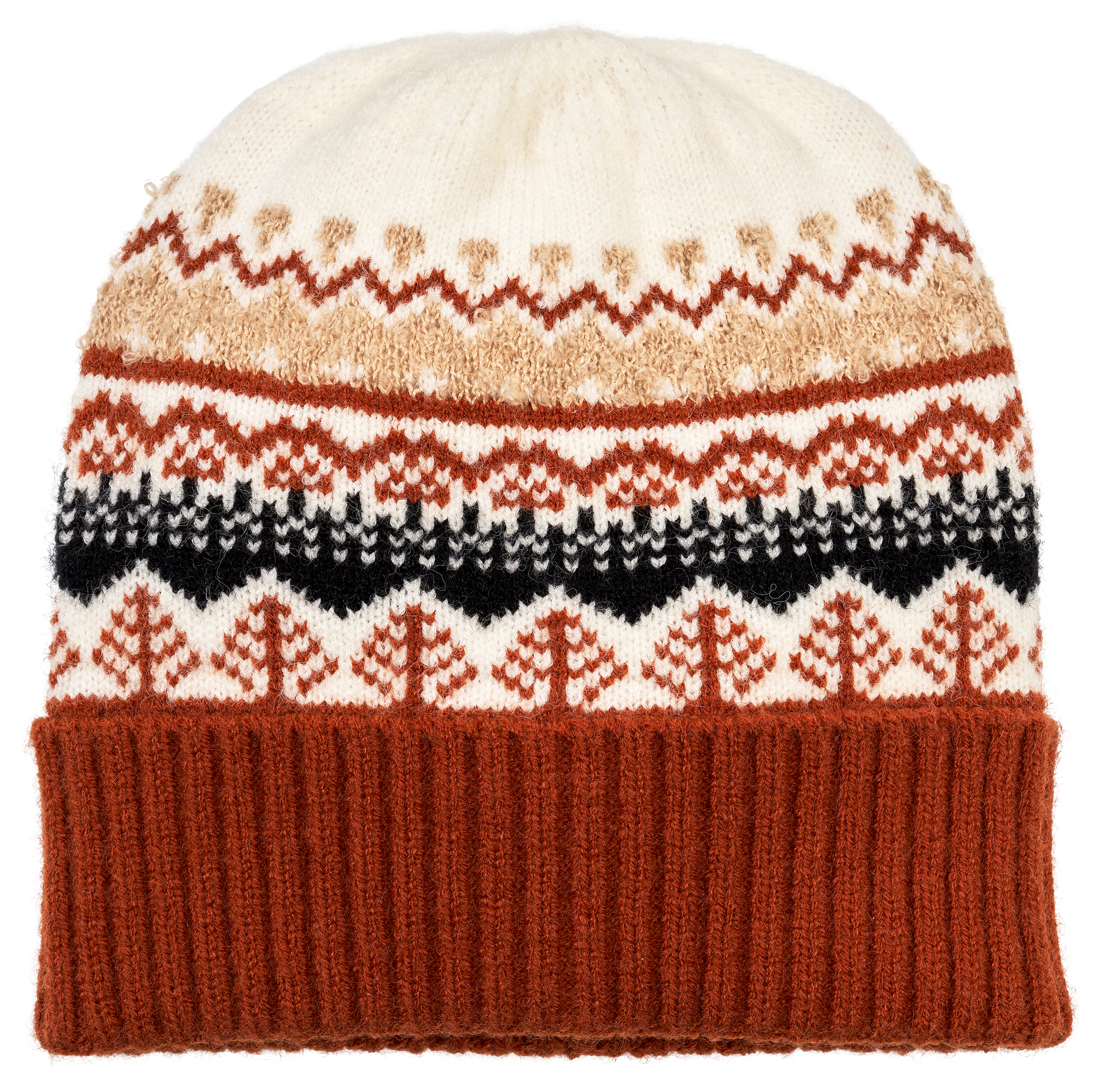 Image of Natural Reflections Fair Isle Cuffed Beanie for Ladies