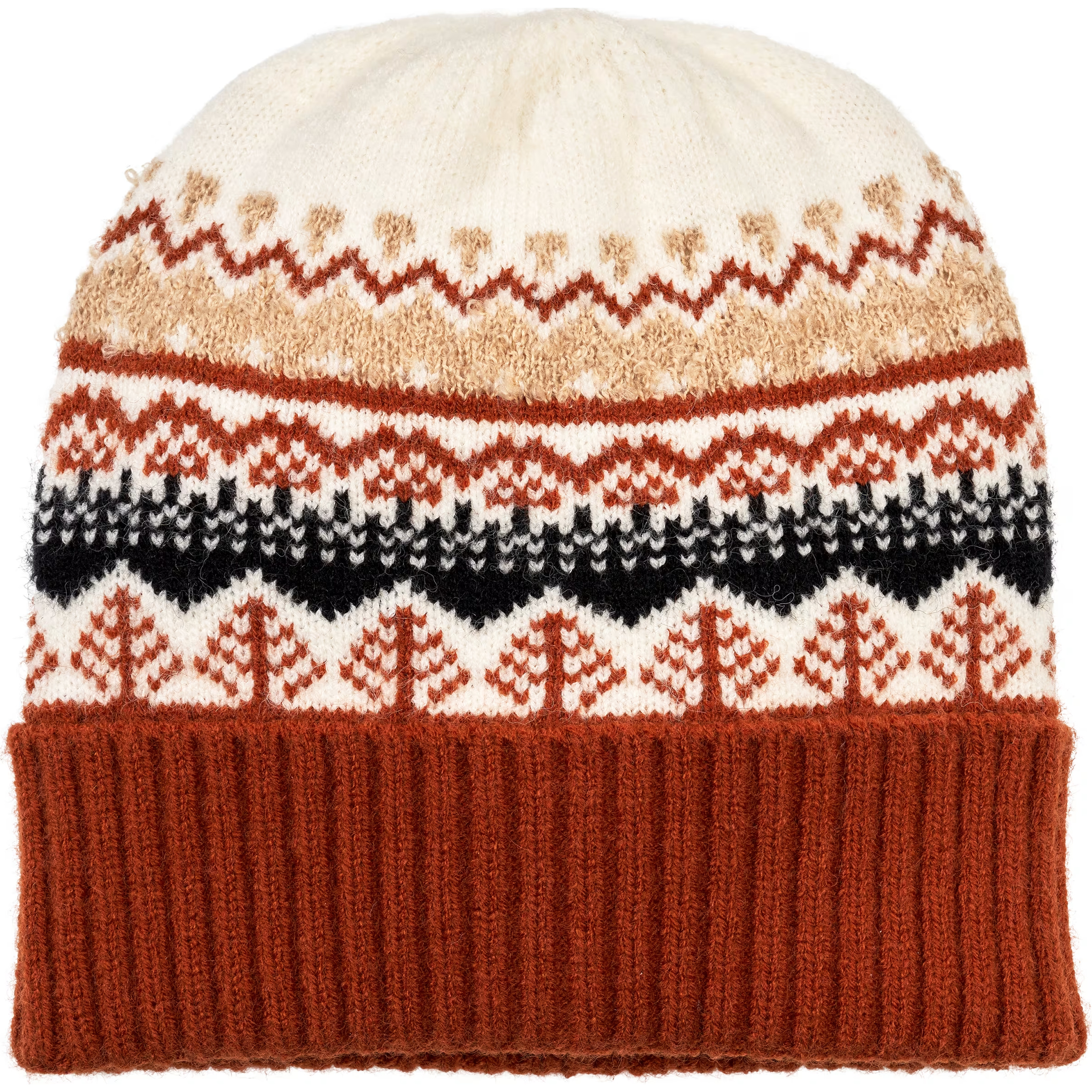 NATURAL REFLECTIONS Fair Isle Cuffed Beanie for Ladies