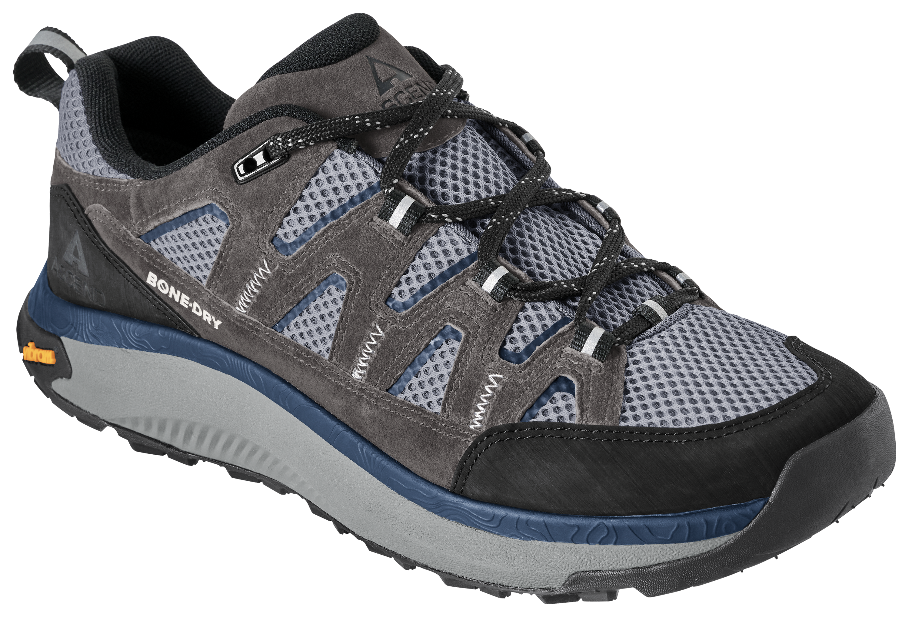 Image of Ascend Mojave Classic Low Waterproof Hiking Shoes for Men - Dark Shadow/Charcoal Gray - 9M