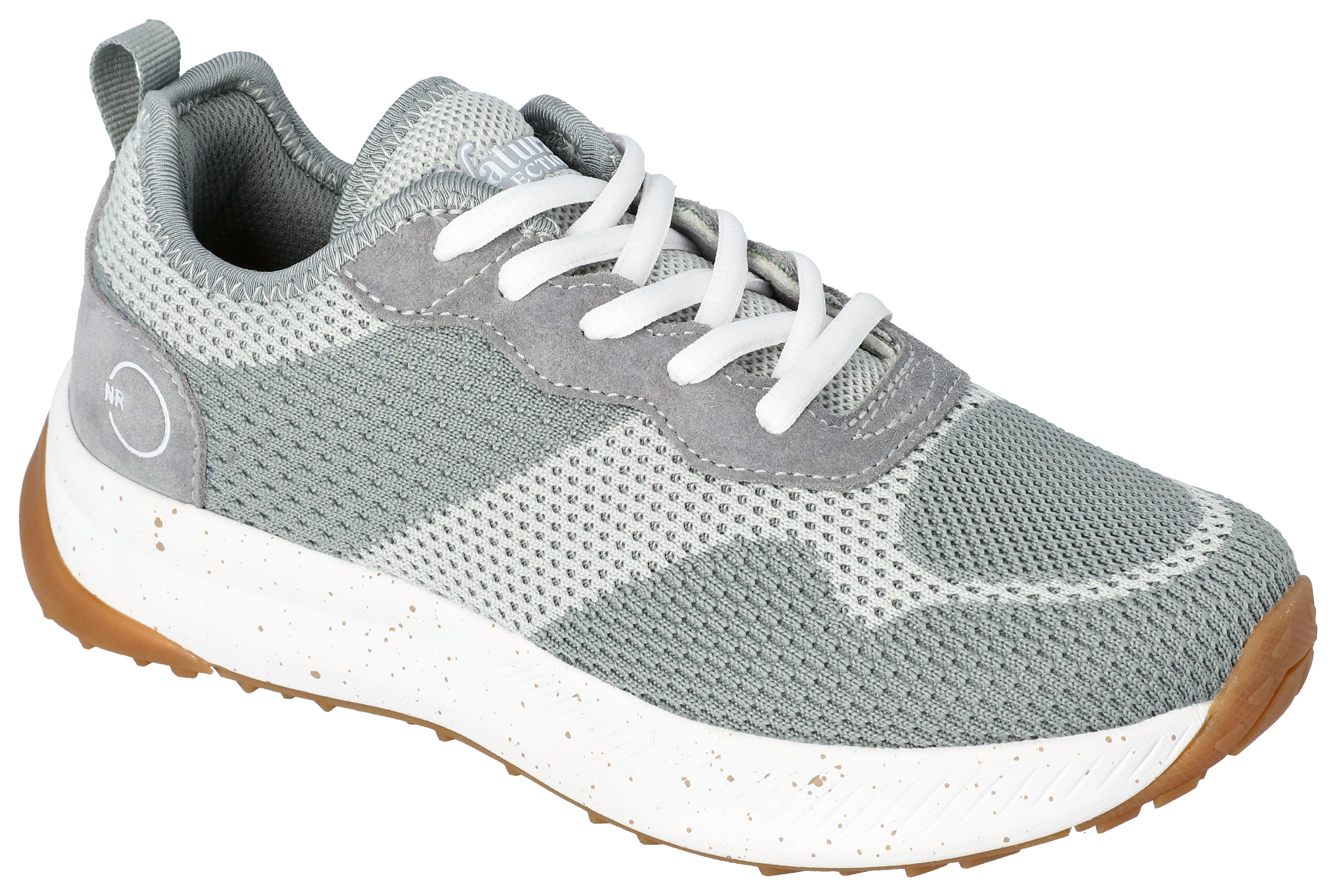 Image of Natural Reflections Aura Lace-Up Casual Shoes for Ladies - Grey/Light Grey - 6M