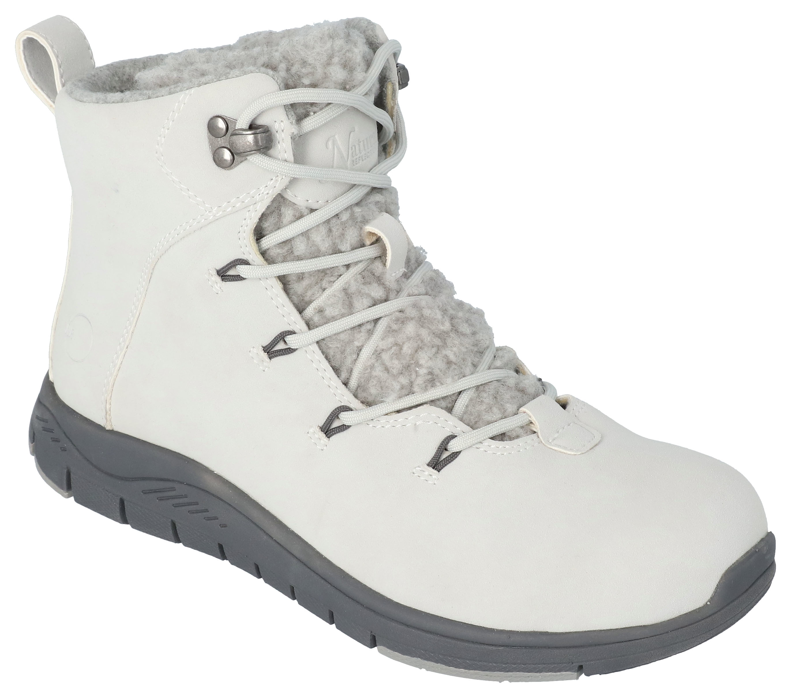 Image of Natural Reflections Sandy Boots - Ice Gray