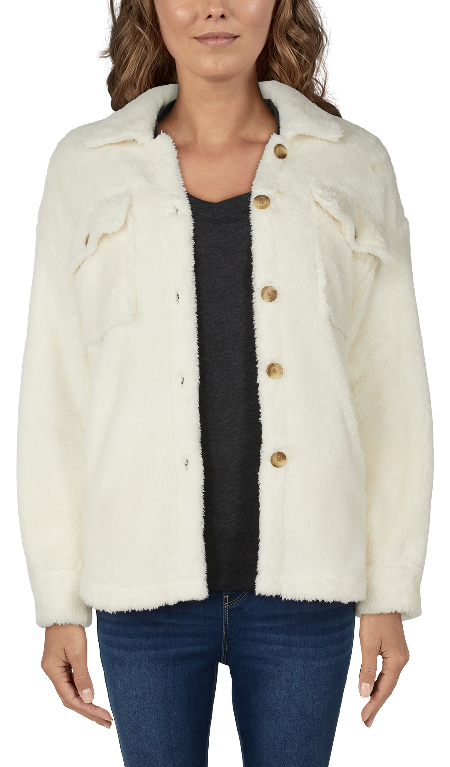 NATURAL REFLECTIONS Sherpa Shirt Jacket