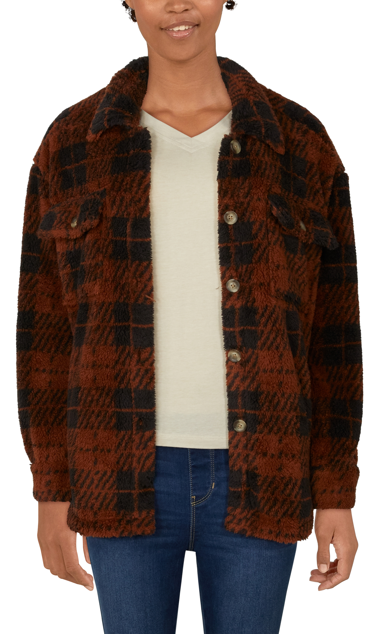 NATURAL REFLECTIONS Sherpa Shirt Jacket