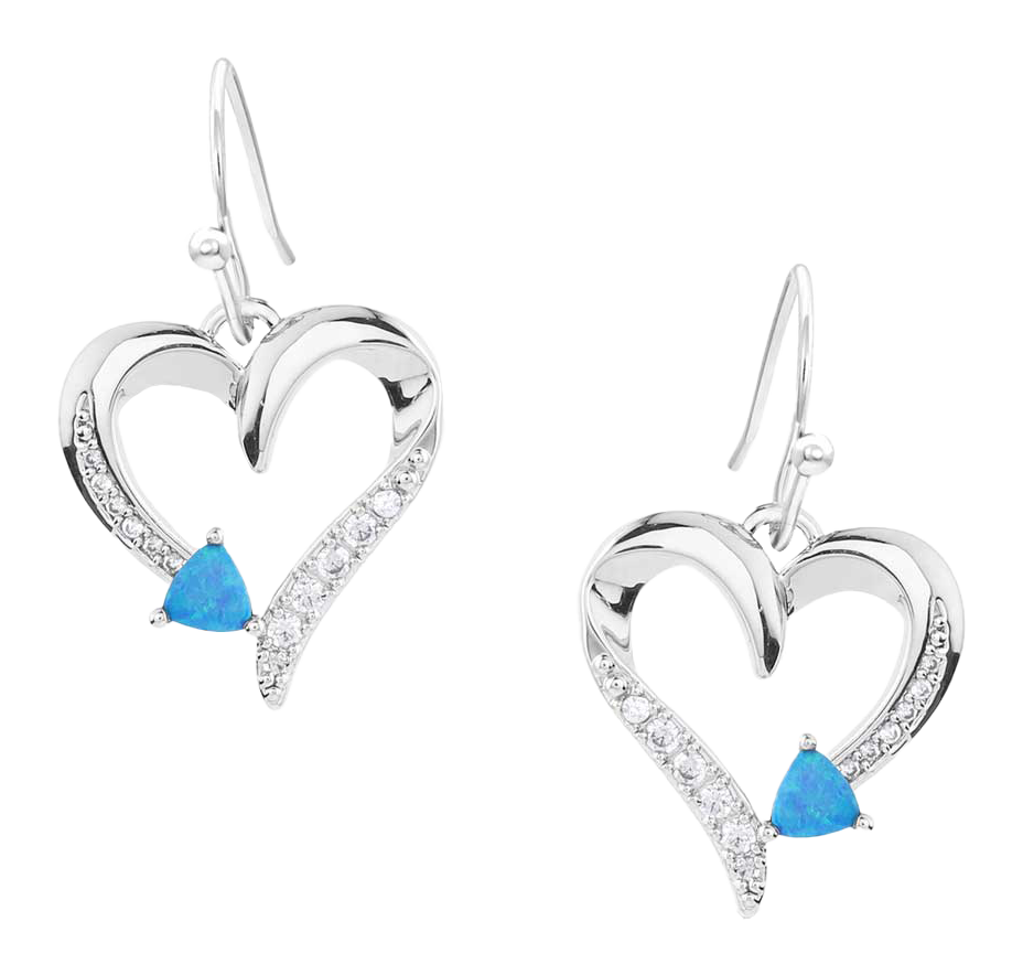 Image of Montana Silversmiths Love Everlasting Opal Crystal Earrings