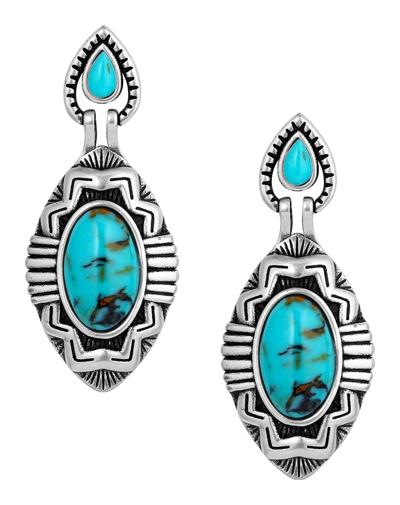 Image of Montana Silversmiths Blue Mesa Turquoise Earrings