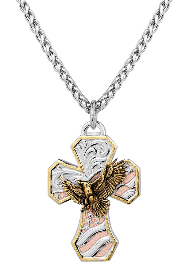 Image of Montana Silversmiths High Praise American-Made Cross Necklace