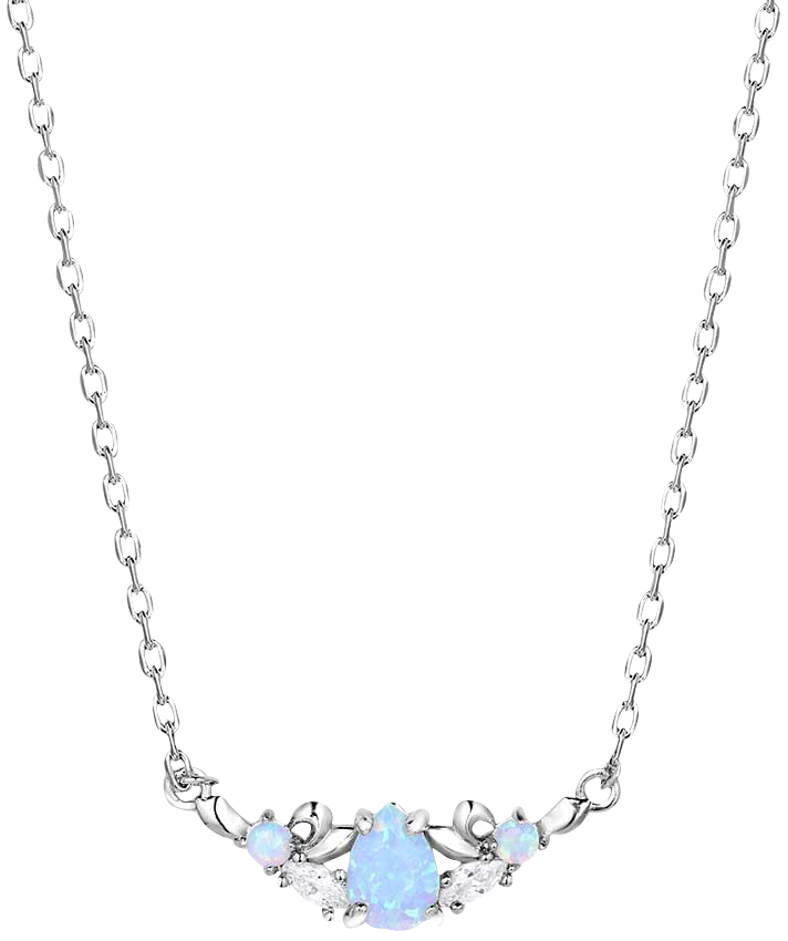 Image of Montana Silversmiths Refined Grace Opal Crystal Necklace