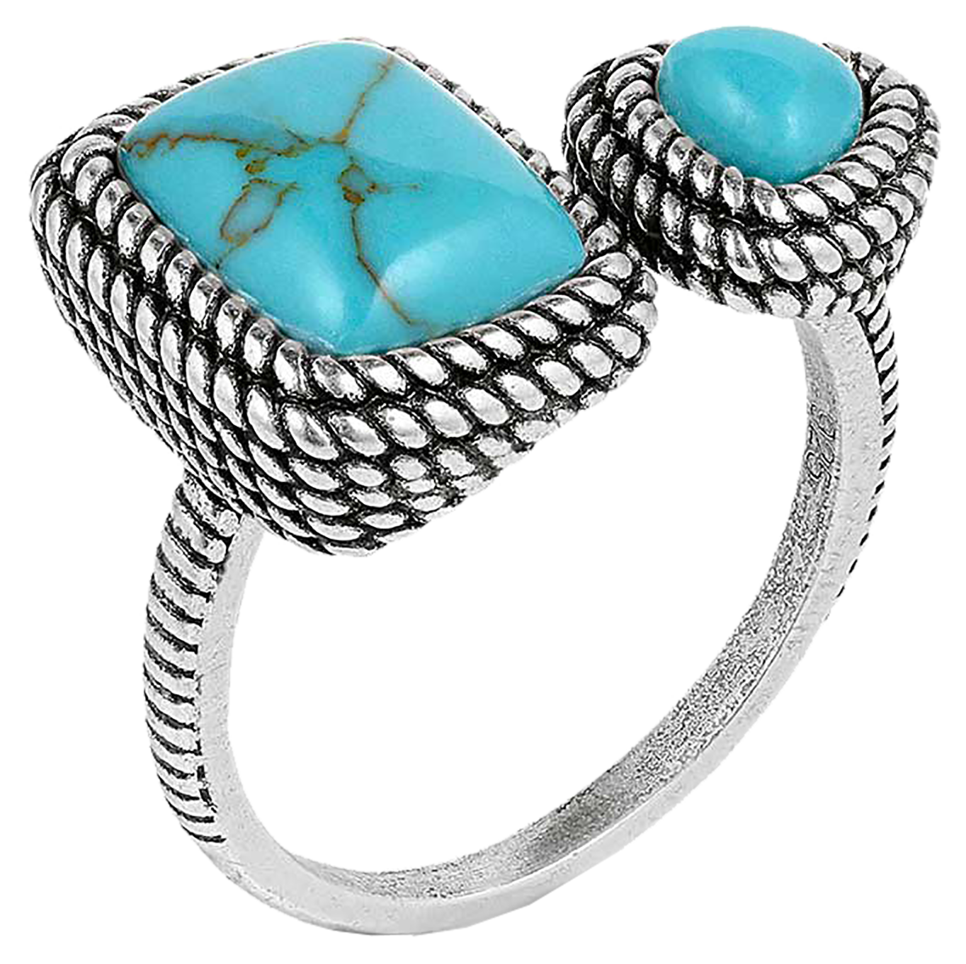 Image of Montana Silversmiths Split Decision Turquoise Ring