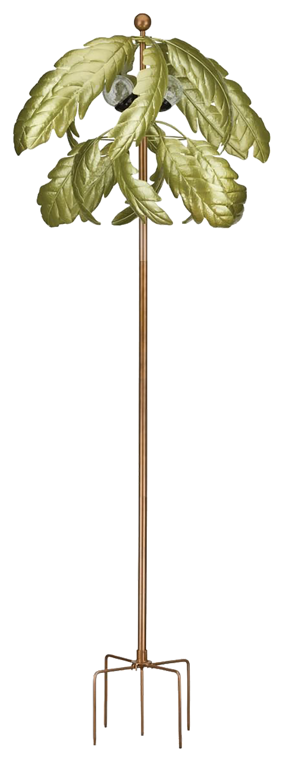 Image of Regal Art & Gift Palm Tree Solar Wind Spinner