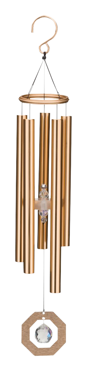 Regal Art & Gift Zen Crystal Wind Chime - Gold