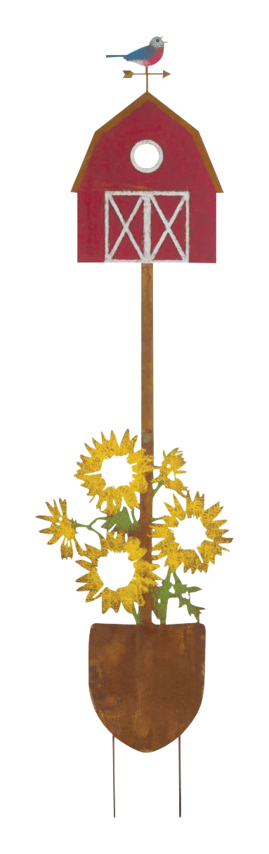 Image of Regal Art & Gift Rustic Shovel and Birdhouse Garden Stake