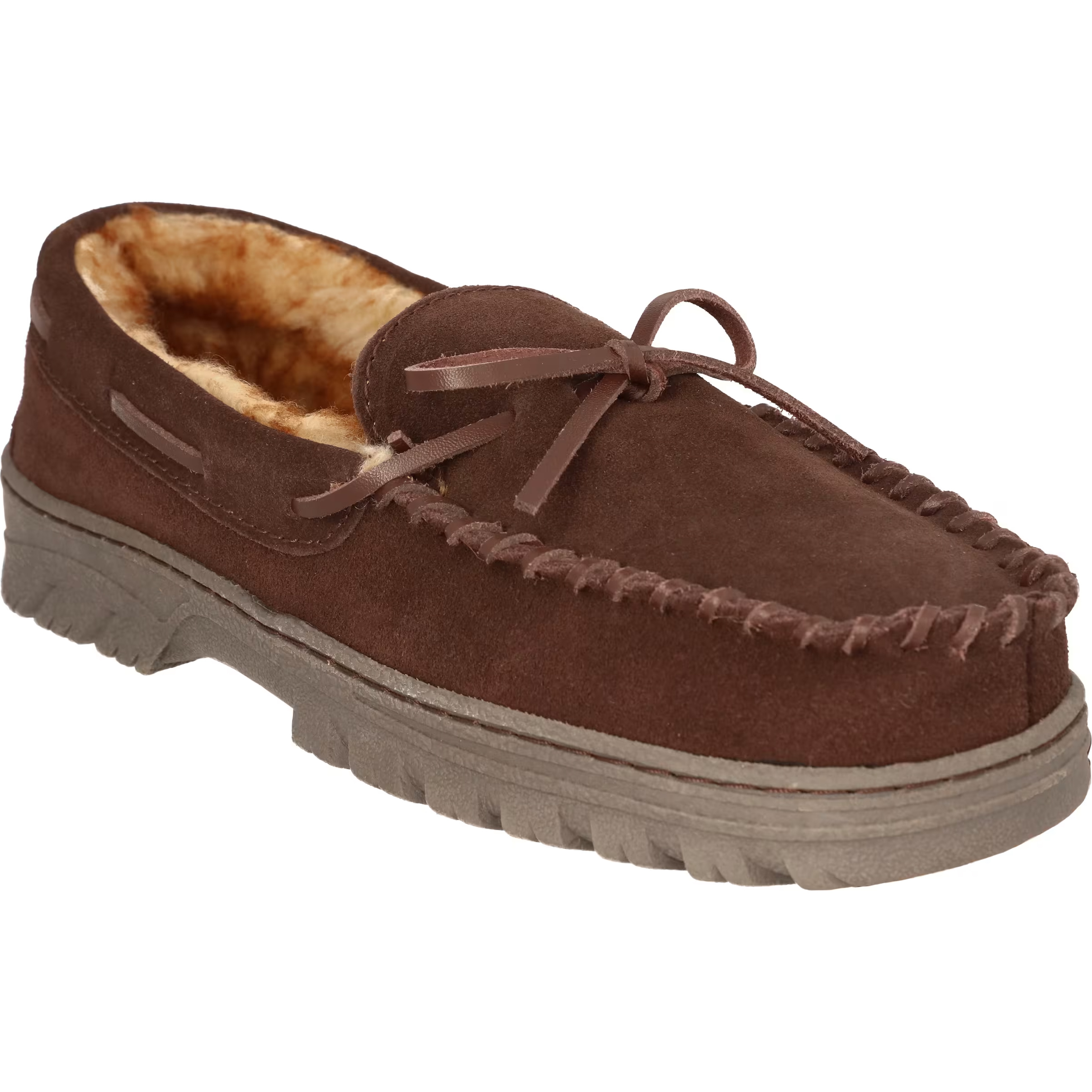 Image of RedHead Suede Moc II Slippers for Men - Dark Brown