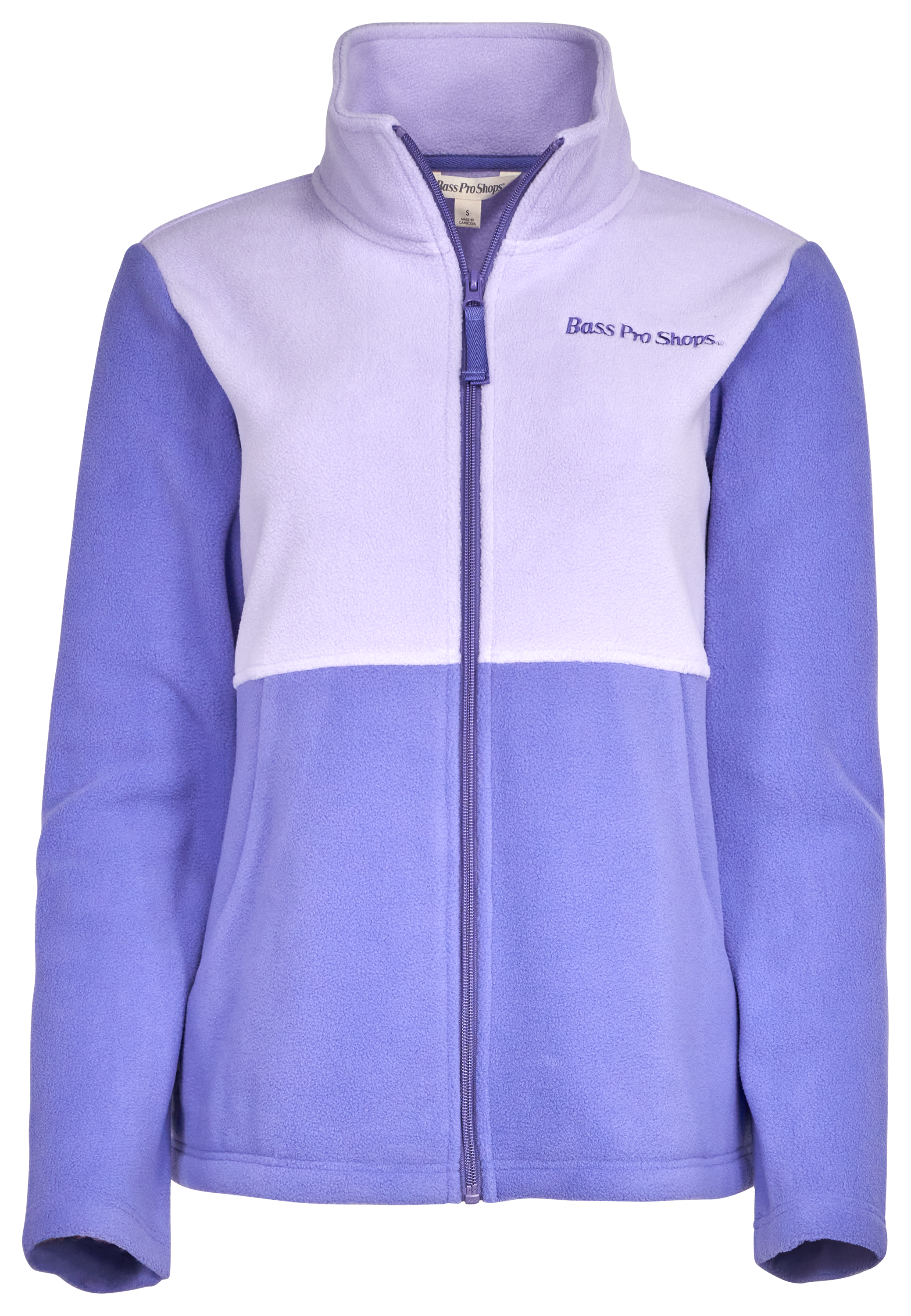 Image of Bass Pro Shops Full-Zip Logo Fleece Jacket for Ladies - Lilac/Purple - S