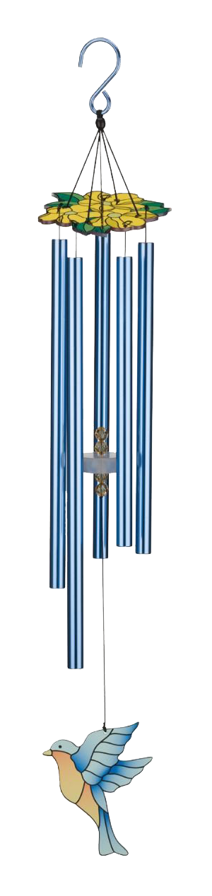 Image of Regal Art & Gift Bluebird Floral Wind Chime