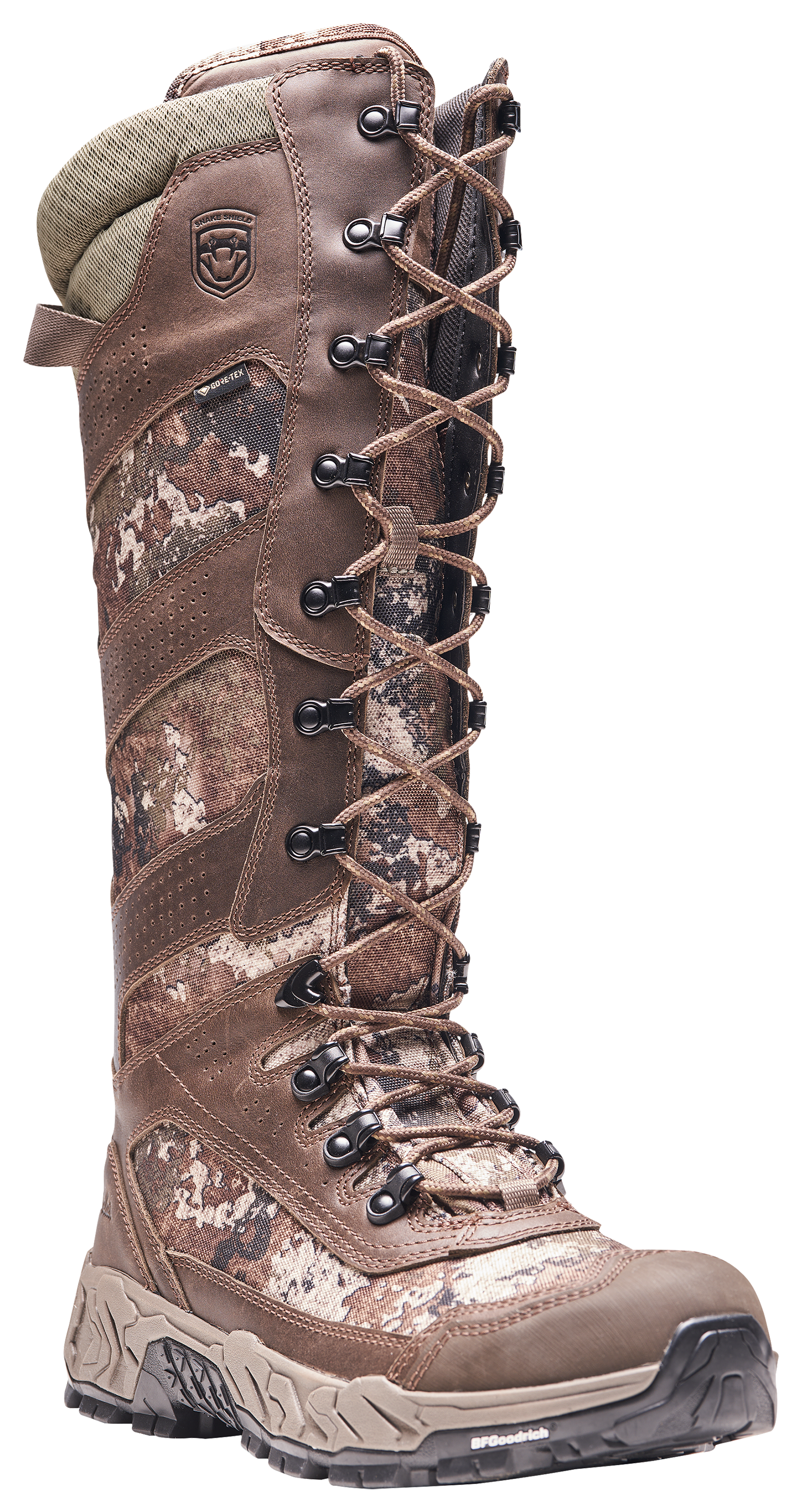 Image of Cabela's Treadfast 2.0 GORE-TEX Side Zip Snake Boots for Men - Brown/TrueTimber Strata