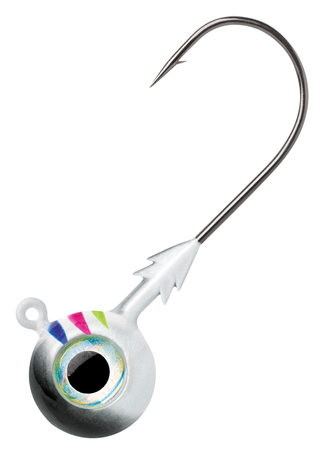 Image of VMC Tungsten Moon Eye Jighead - 1/8 oz. - Glow Black Wonderbread