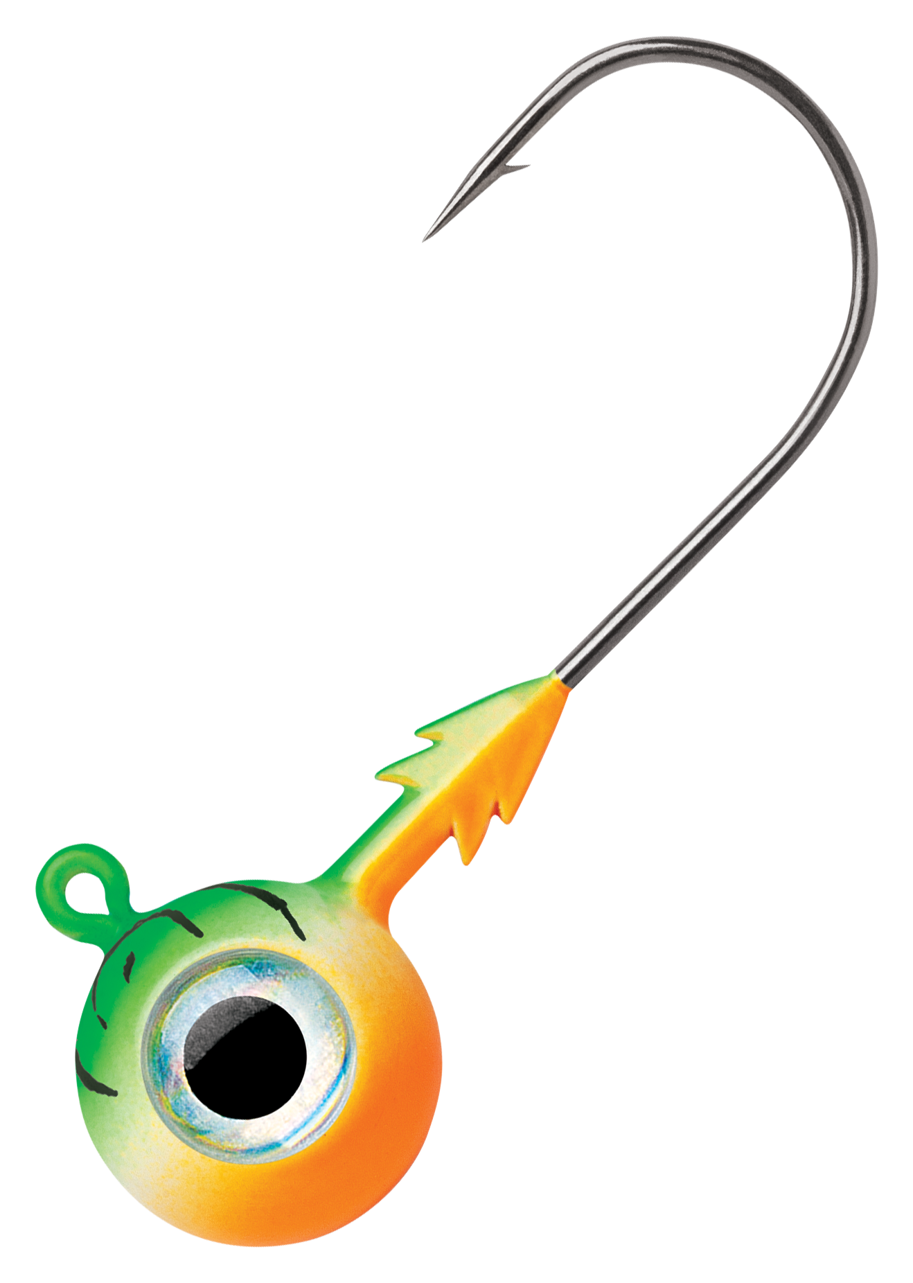 Image of VMC Tungsten Moon Eye Jighead - 1/8 oz. - Green Tiger UV