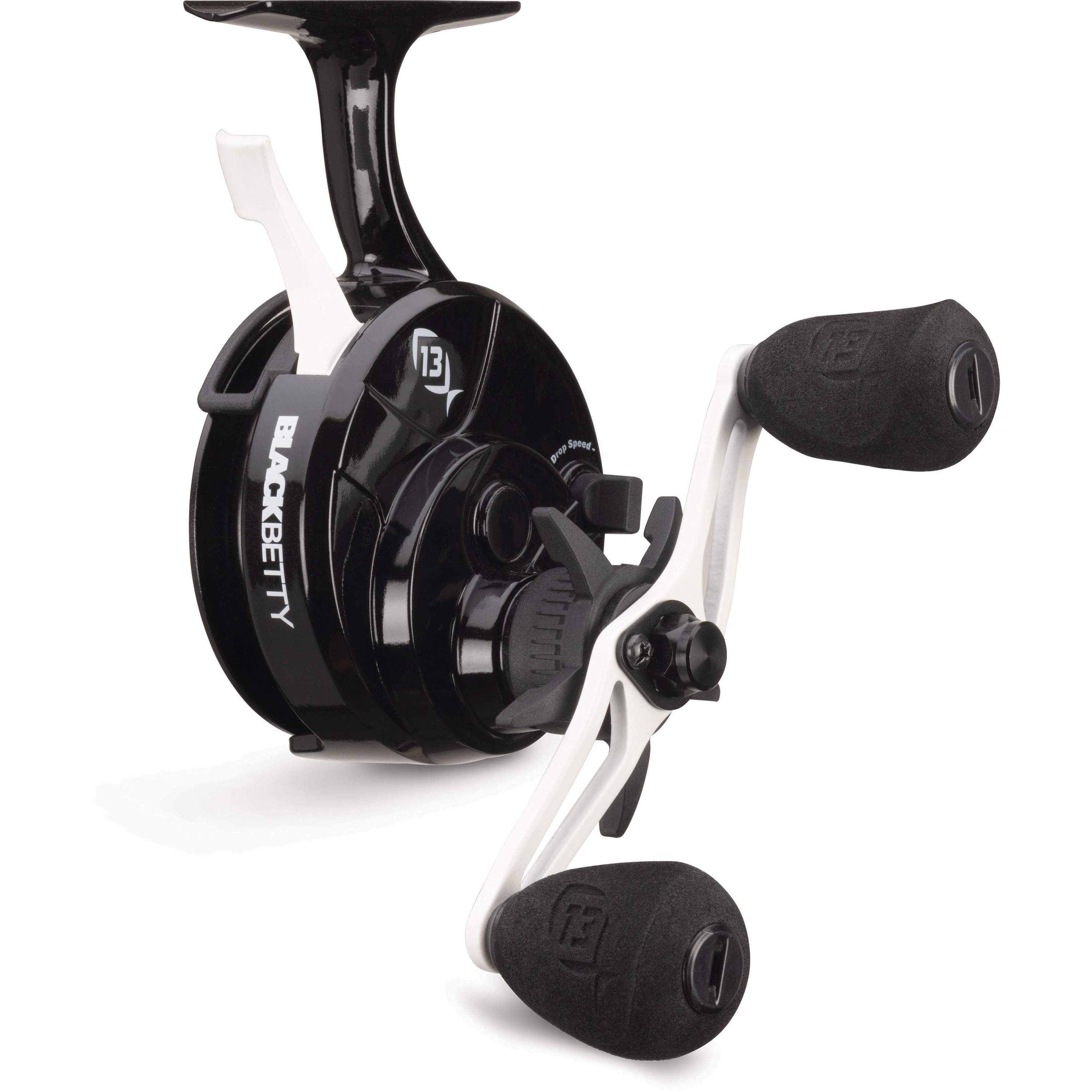 Image of 13 Fishing FreeFall Ghost Aluminum Inline Ice Fishing Reel