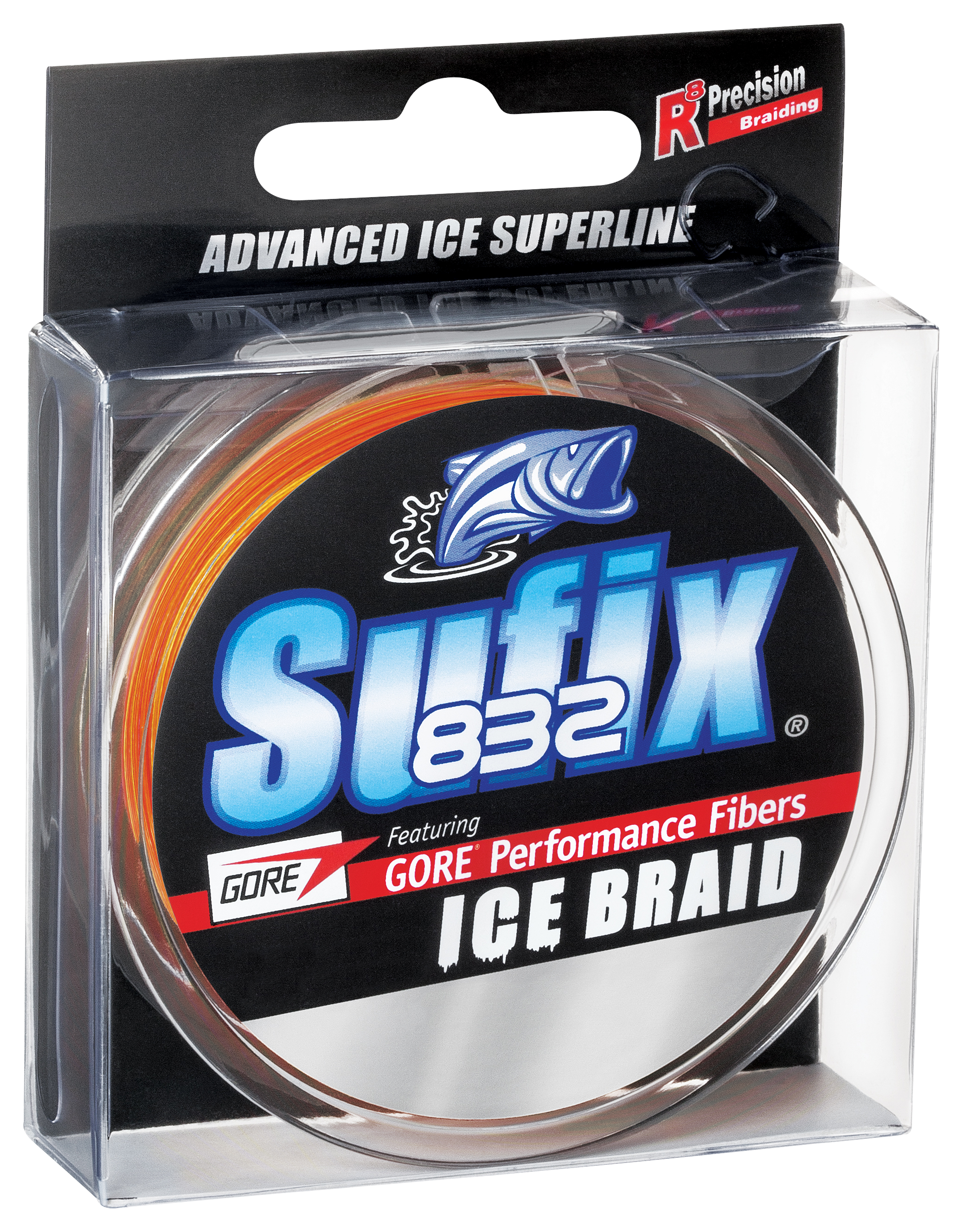 Image of Sufix 832 Advanced Ice Braid Fishing Line - 6 lb. - Fire Camo