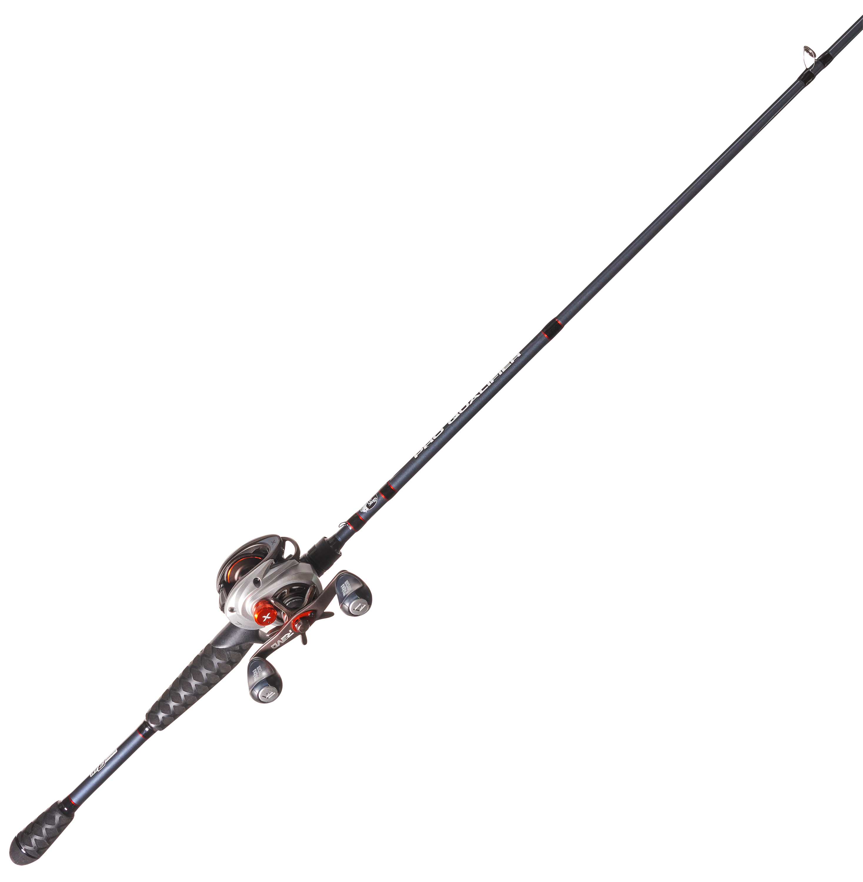 Image of Abu Garcia Revo5 X/Bass Pro Shops Pro Qualifier Baitcast Combo - Left - 7' - Medium Heavy - 5.4:1 - 2 Pieces