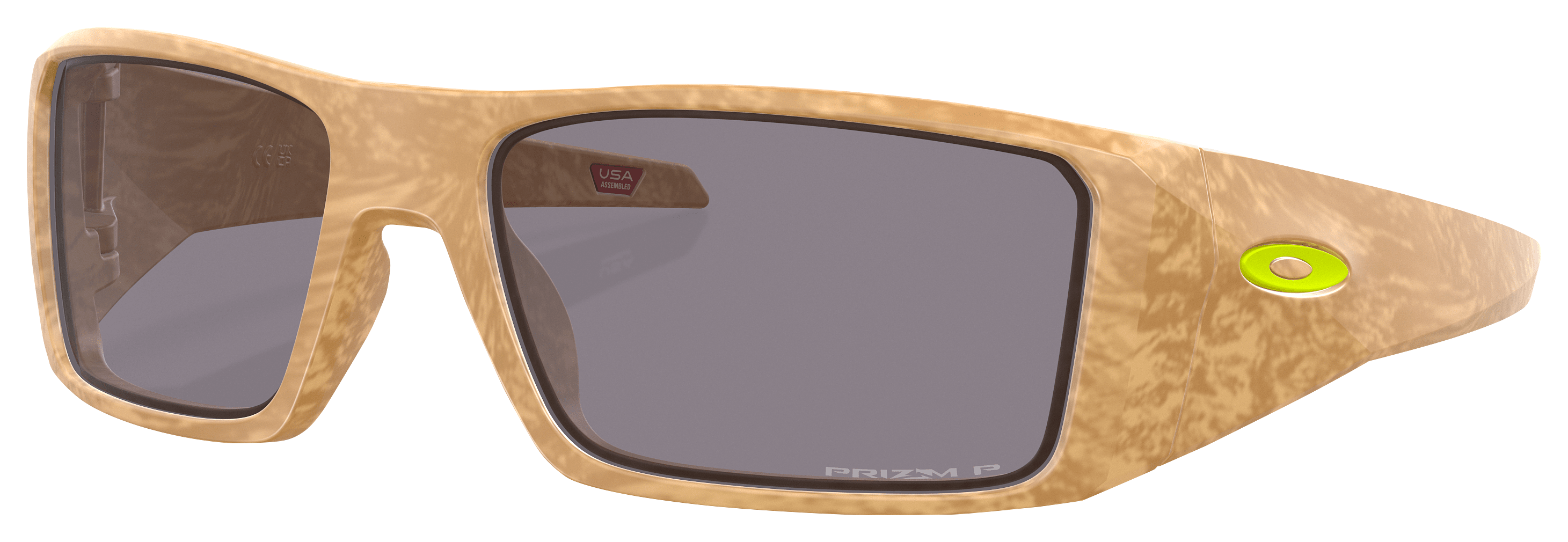 Image of Oakley Heliostat OO9231 Prizm Grey Polarized Sunglasses - Matte Stone Desert Tan/Prizm Gray - Small