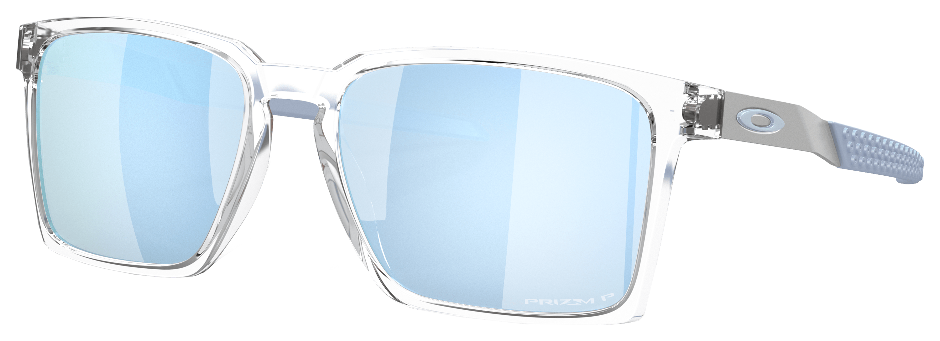 Image of Oakley Exchange Sun OO9483 Prizm Grey Polarized Sunglasses - Polished Clear/Prizm Sapphire - Large