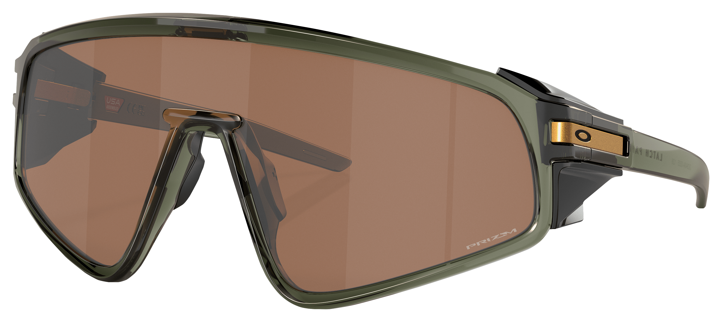 Image of Oakley Latch Panel OO9404 Prizm Bronze Mirror Sunglasses - Olive Ink/Prizm Tungsten Mirror - Large