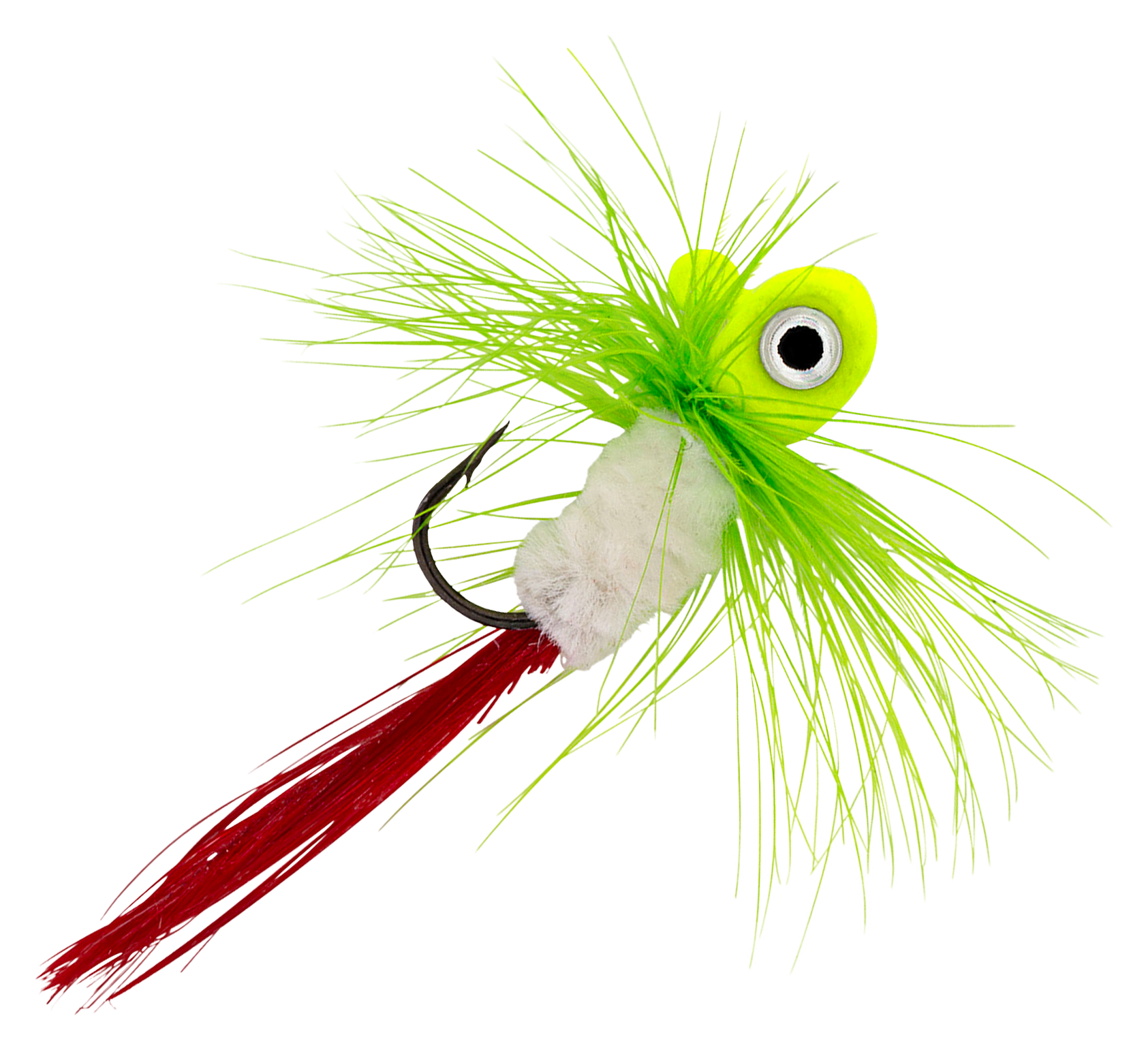 Image of Northland Fishing Tackle Tungsten Flat-Fry Fly - 1/16 oz. #10 - Glo Chartreuse